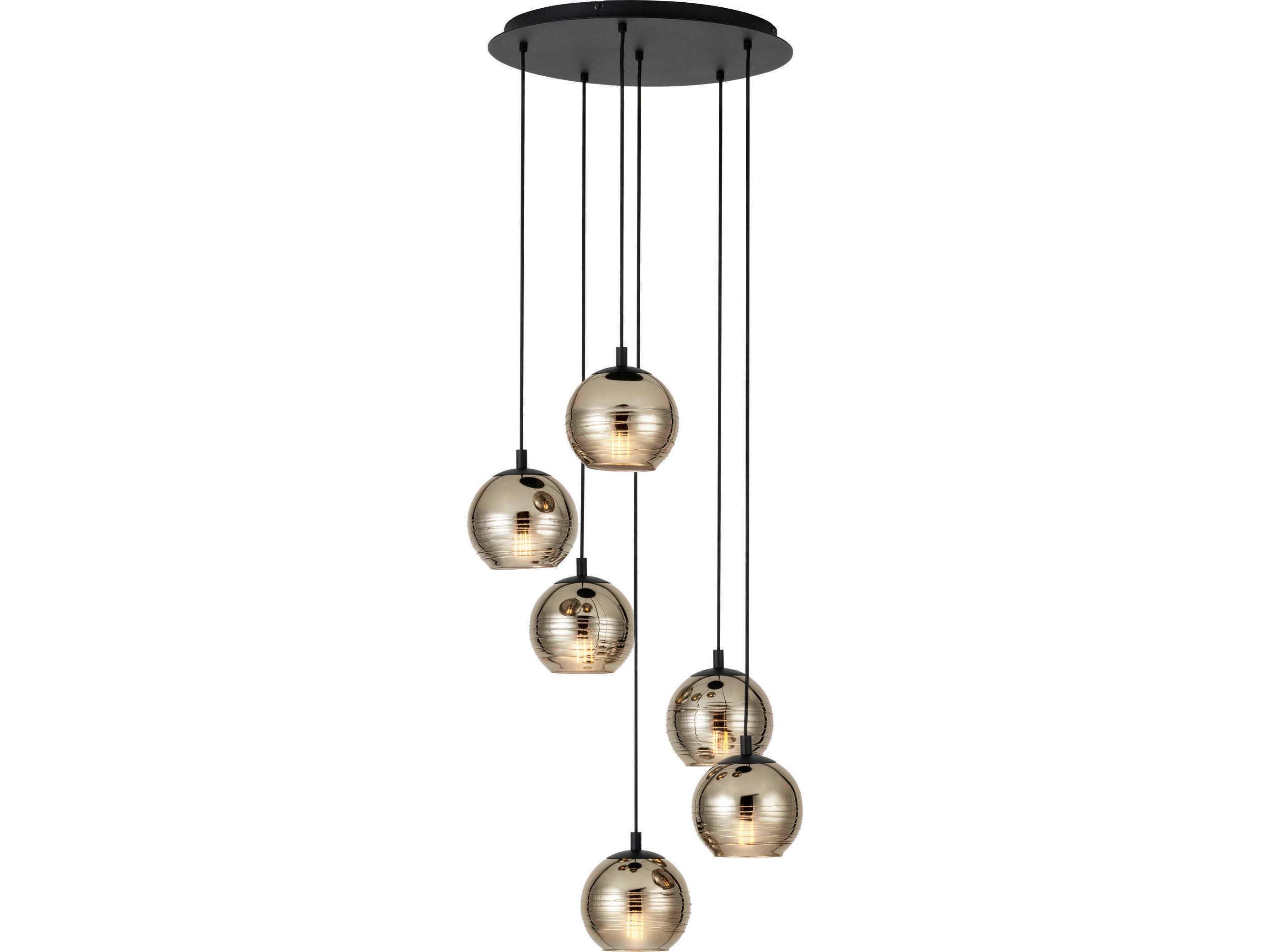 Eglo Lemorieta 6-Light Black Globe Pendant