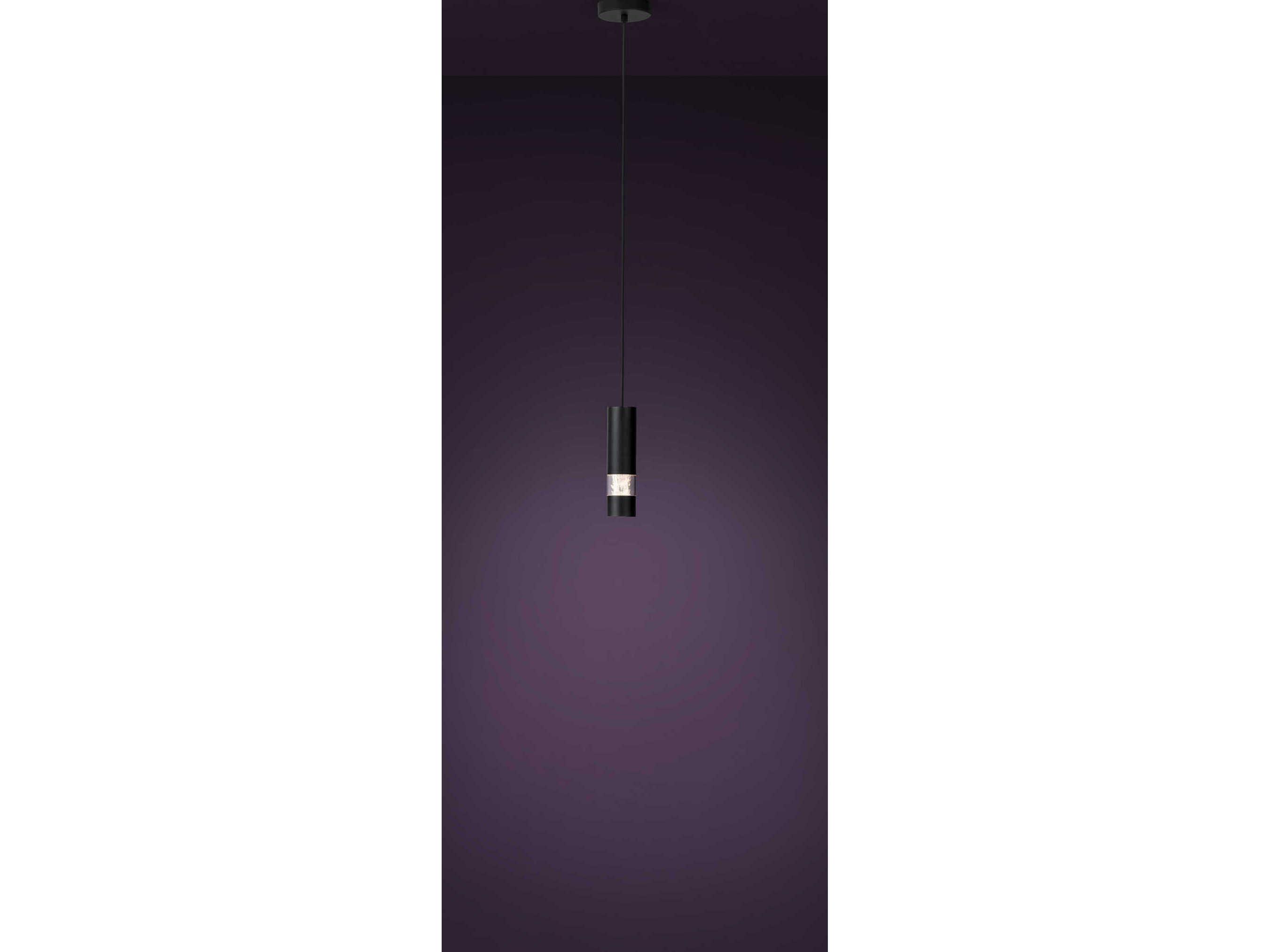 Eglo Bernabeta 1-Light Black Cylinder Mini Pendant