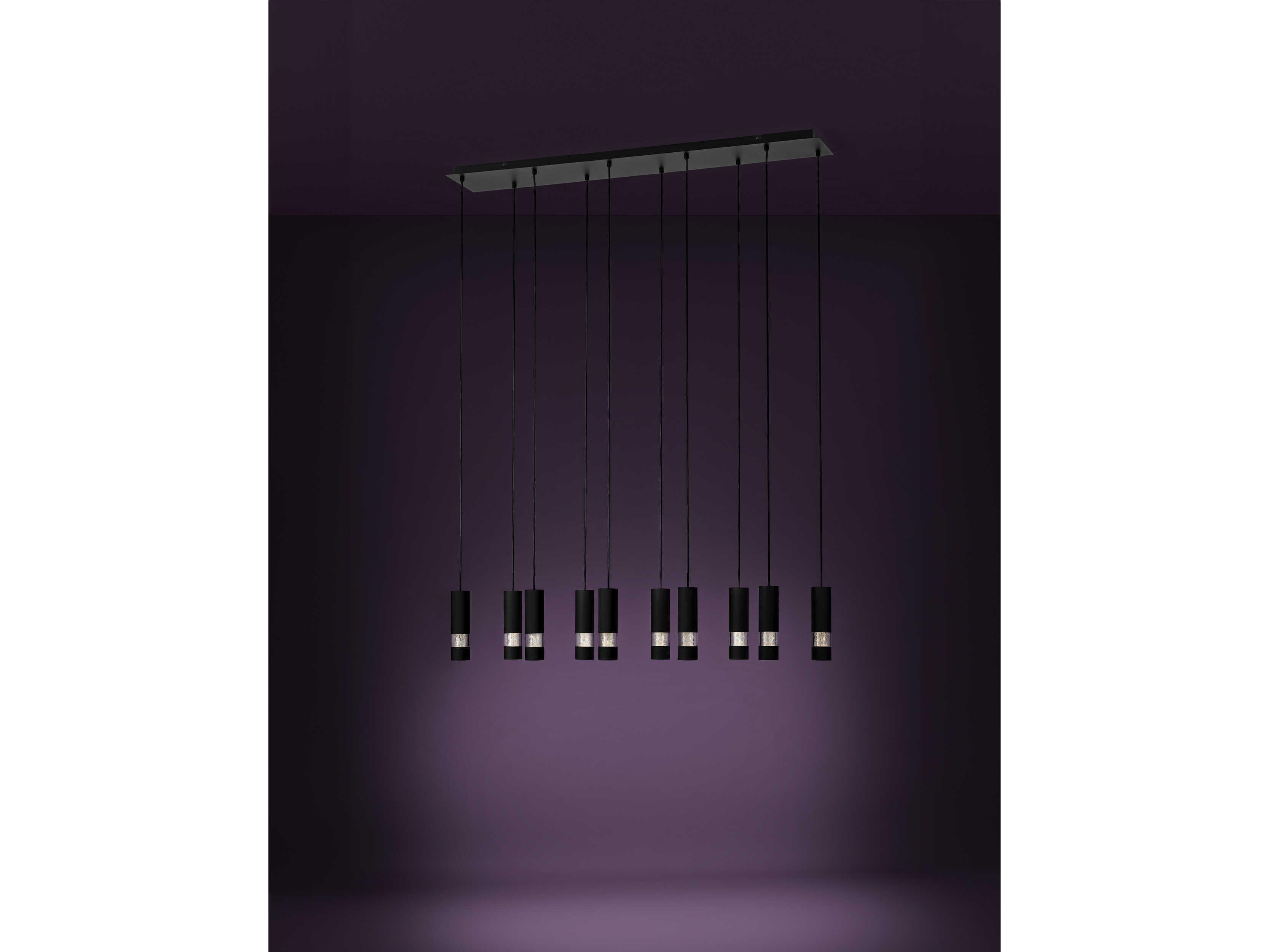 Eglo Bernabeta 10-Light Black Cylinder Island Pendant
