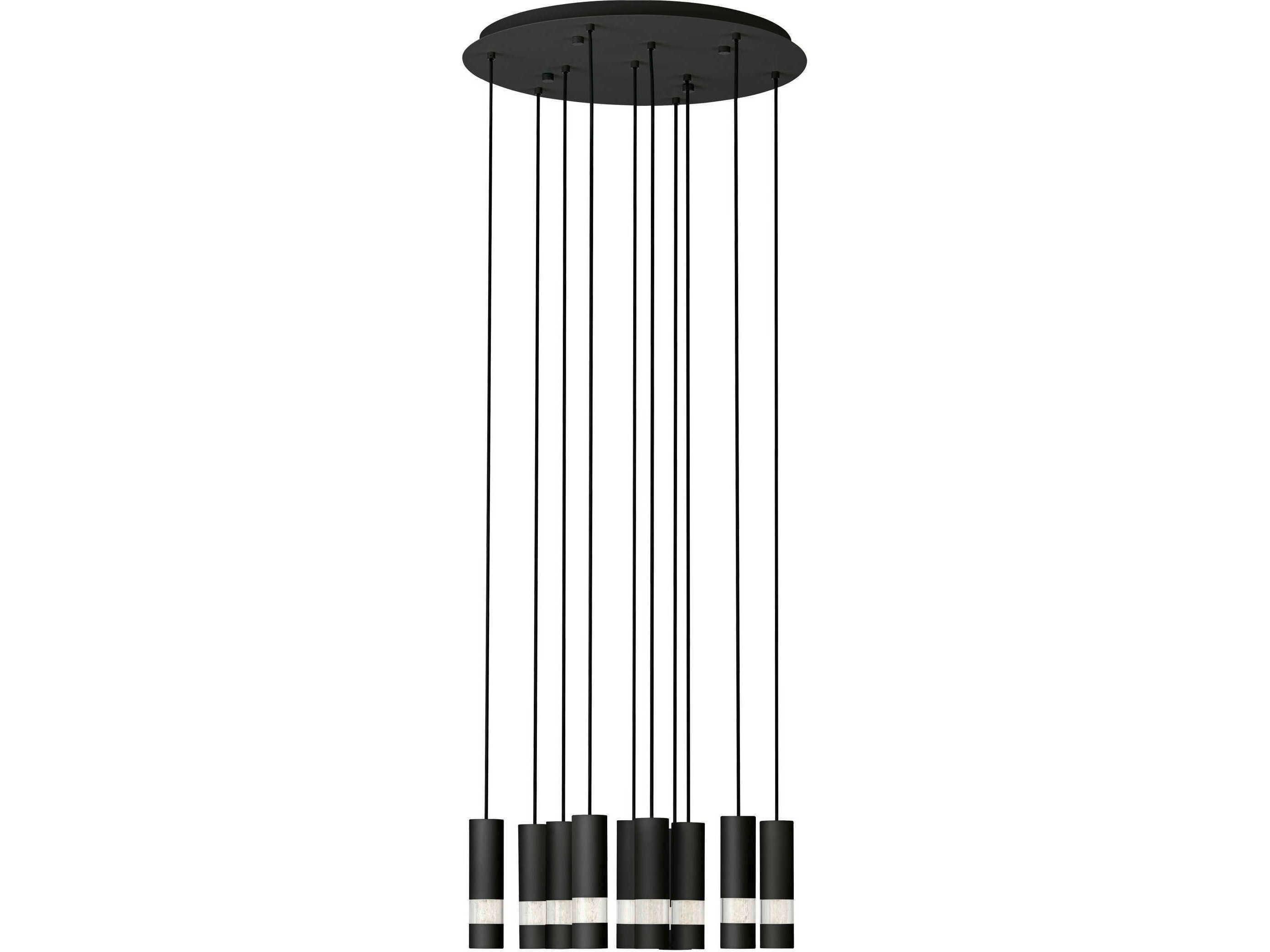 Eglo Bernabeta 10-Light Black Cylinder Pendant