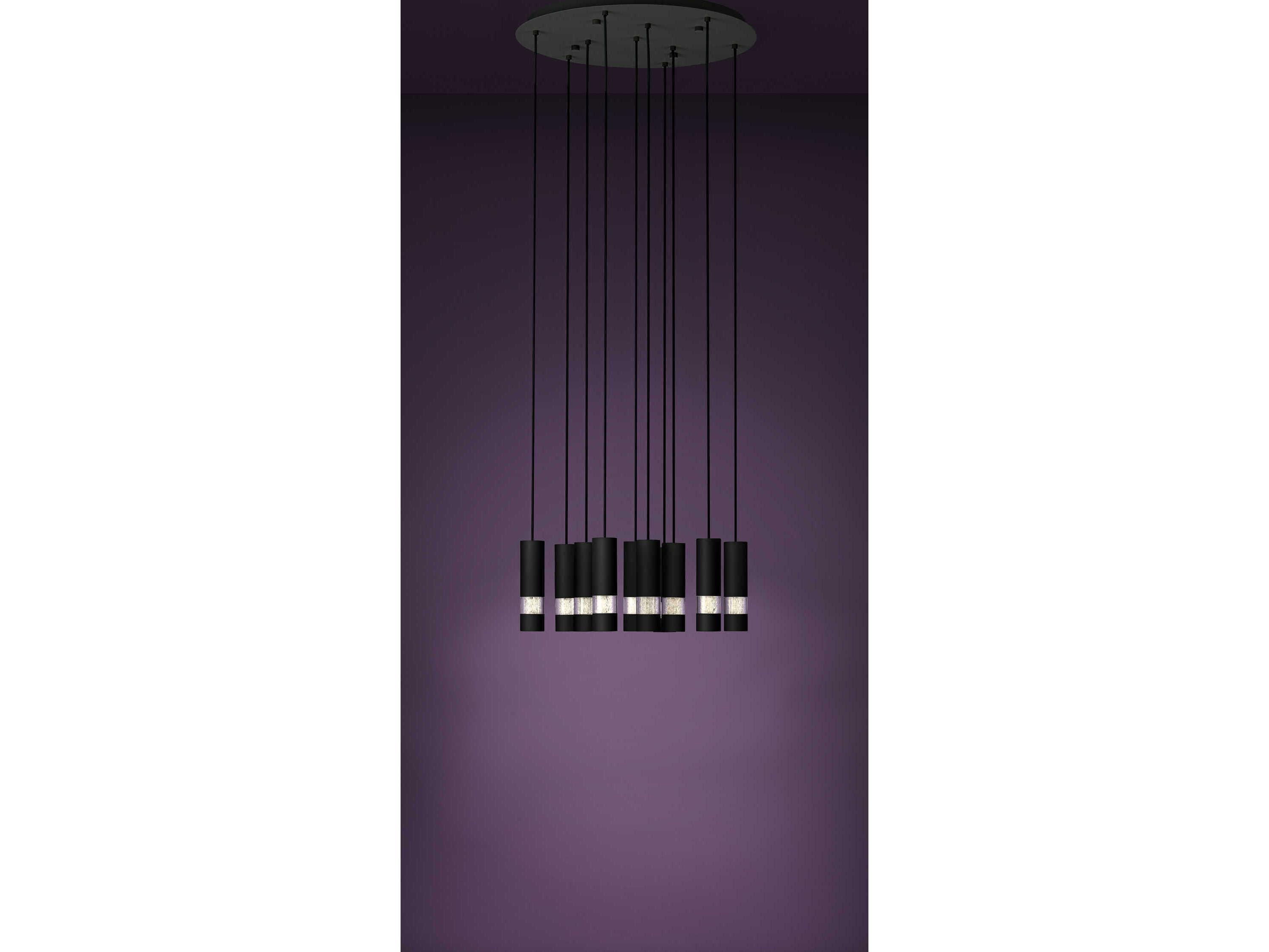 Eglo Bernabeta 10-Light Black Cylinder Pendant