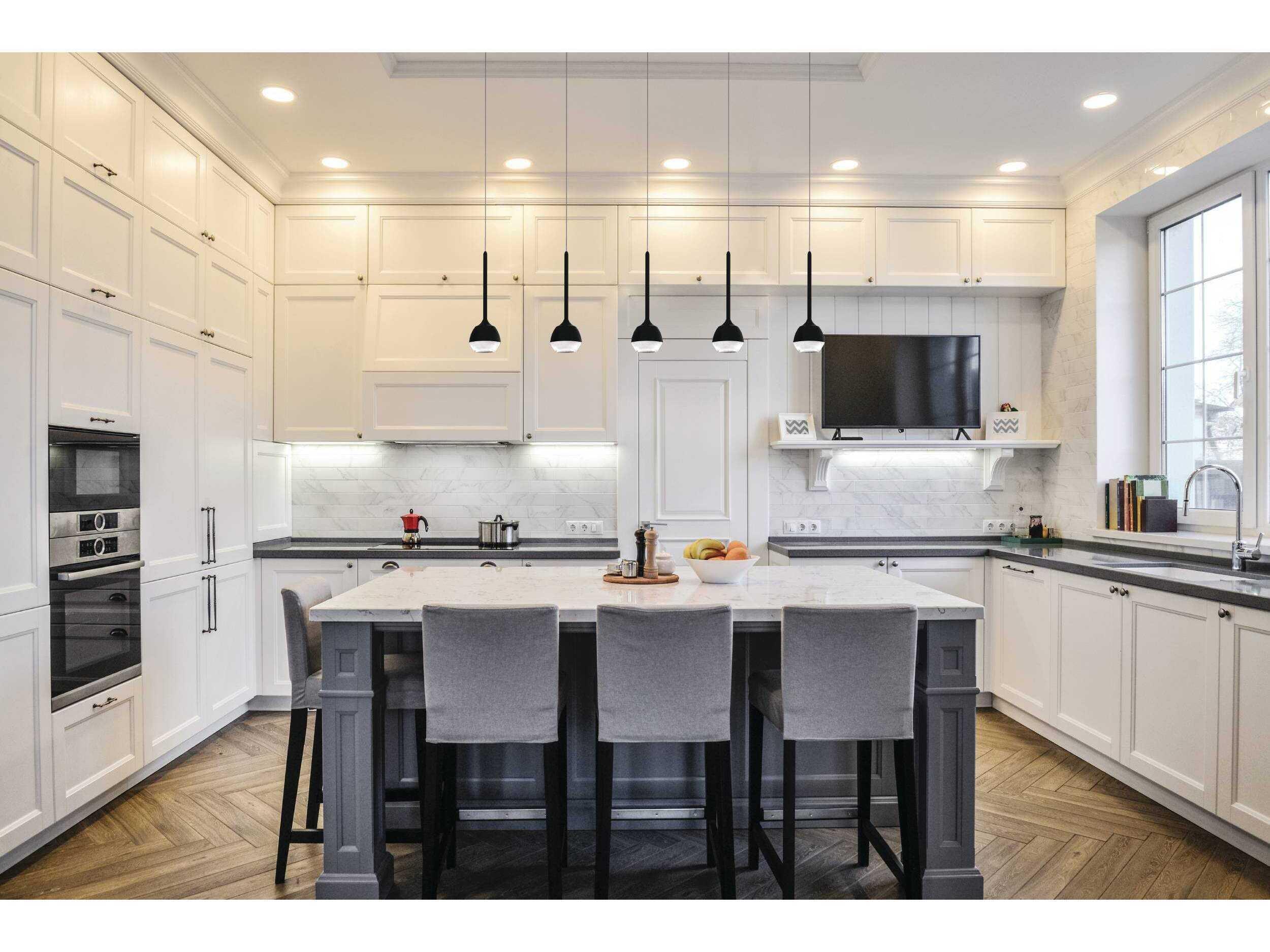 Eglo Nucetto 1-Light Black Island Pendant