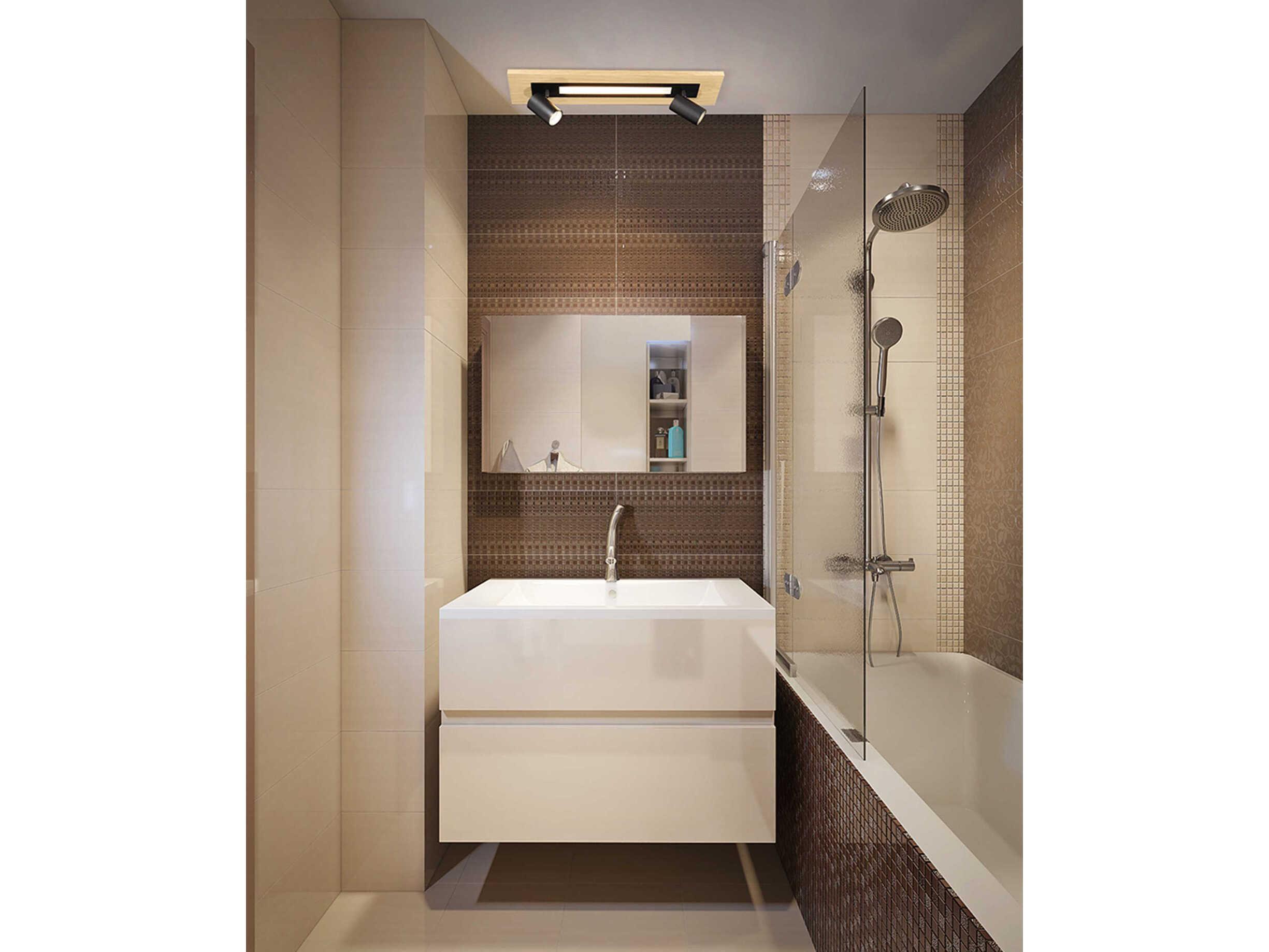 Eglo Torrestralle 3-Light Wood Black Brown Cylinder Linear Track & Rail Light