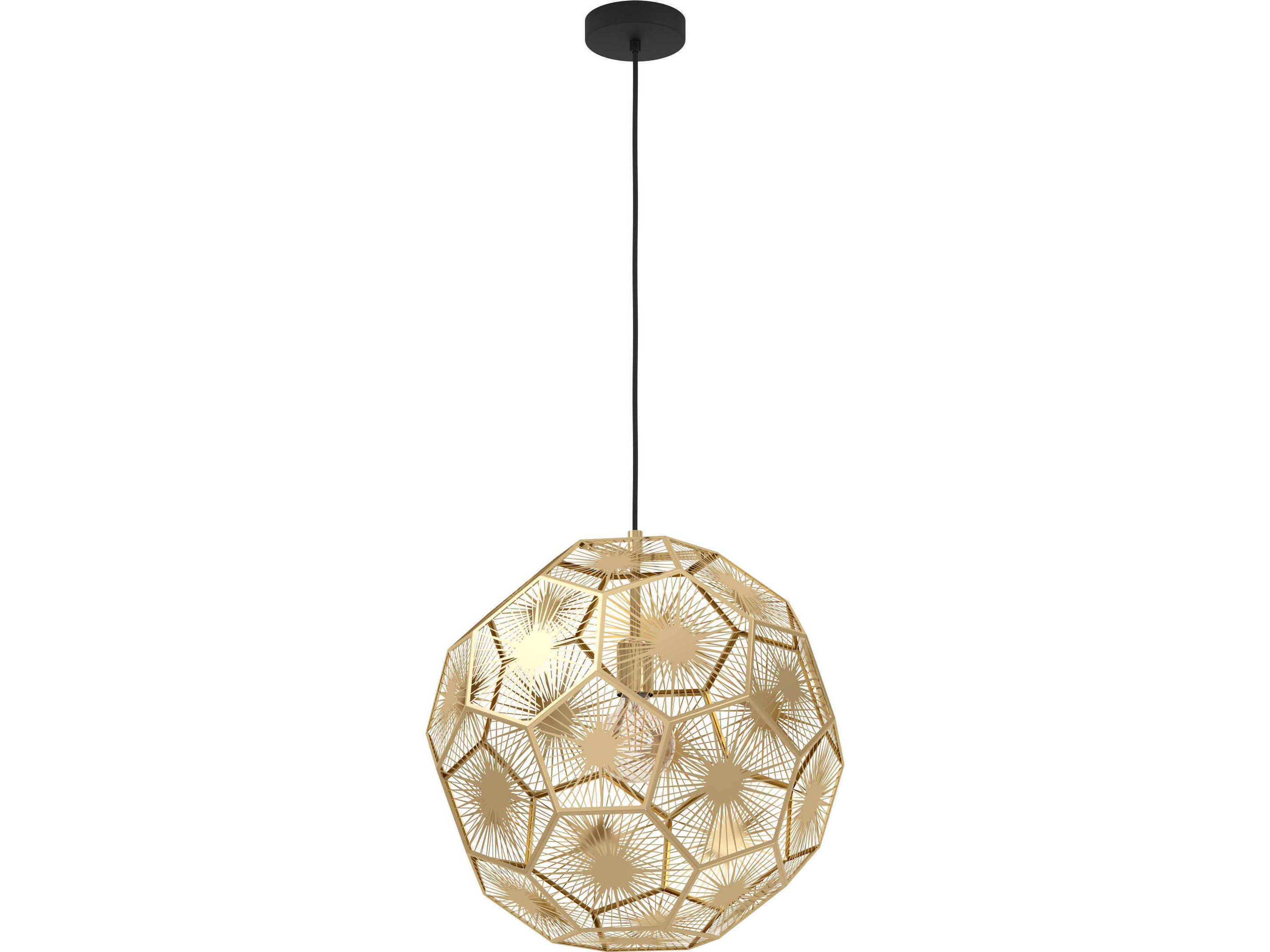 Eglo Skoura 1-Light Black Brass Pendant