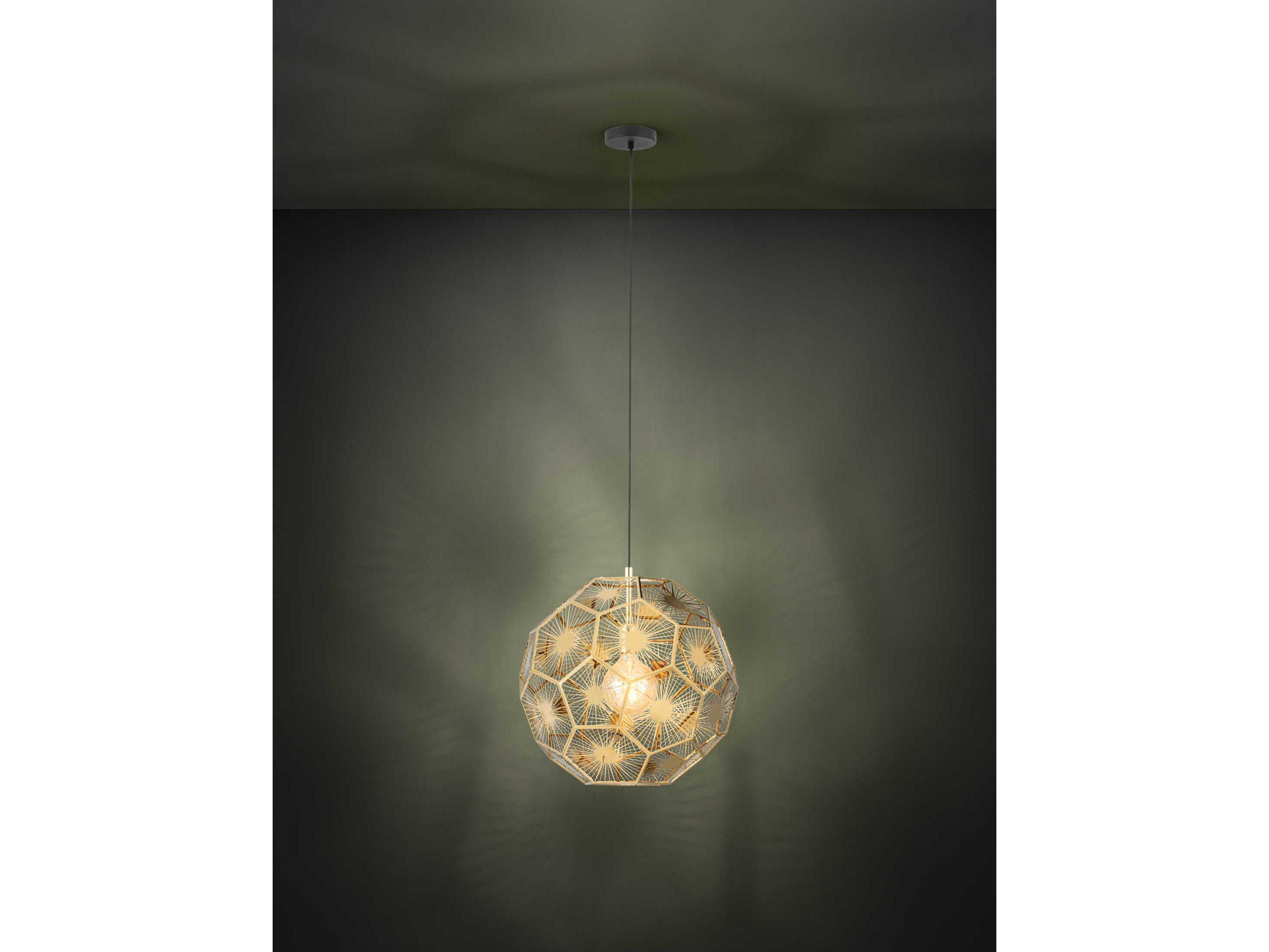 Eglo Skoura 1-Light Black Brass Pendant