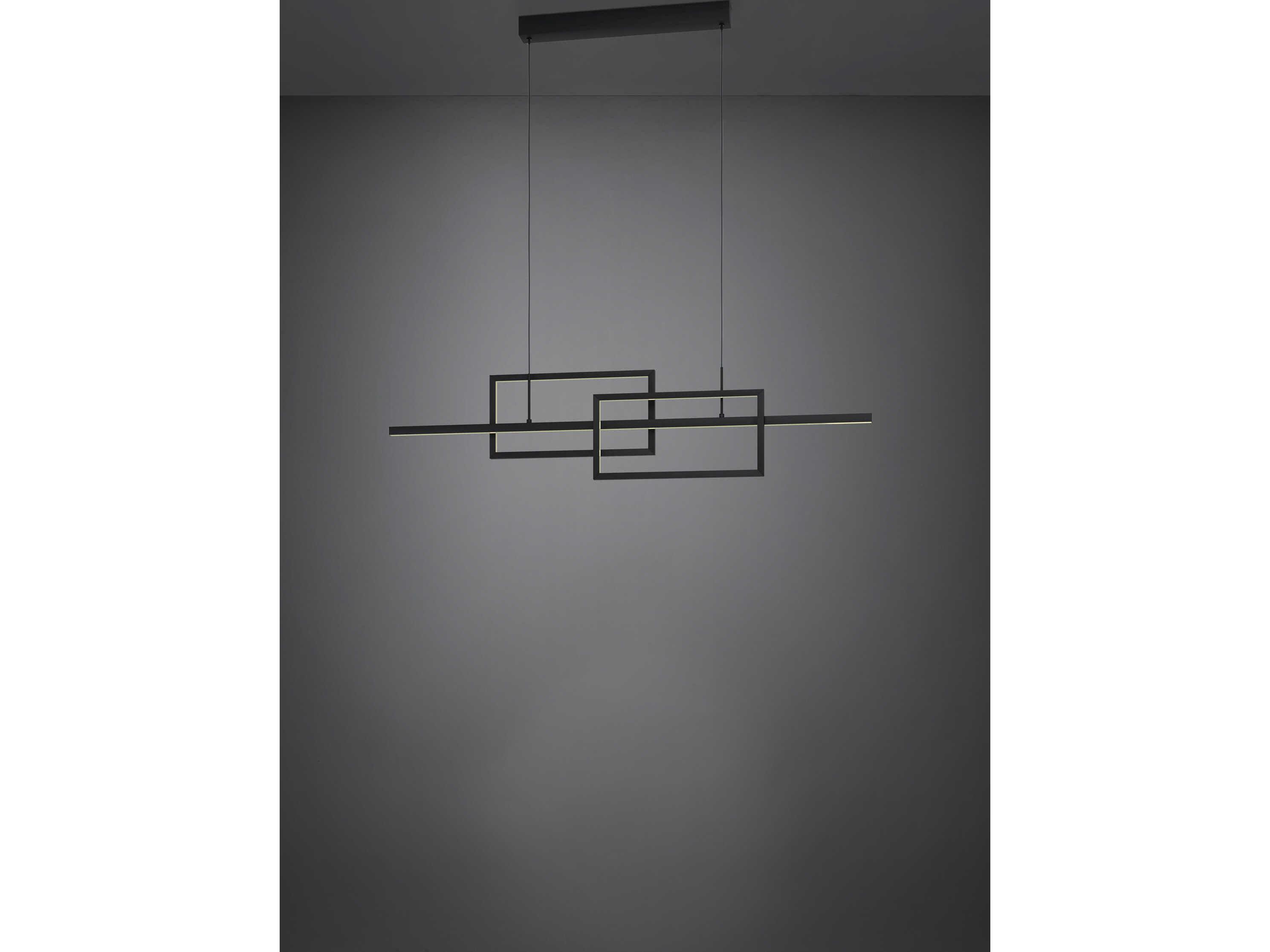 Eglo Puebla 1-Light Black Geometric Island Pendant