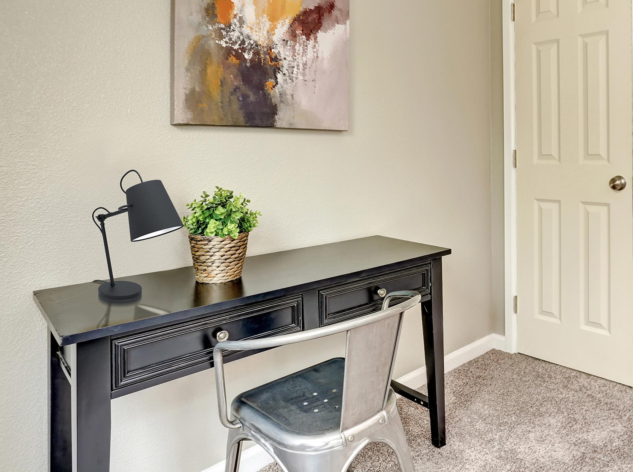 Eglo Granadillos Black Fabric Desk Lamp