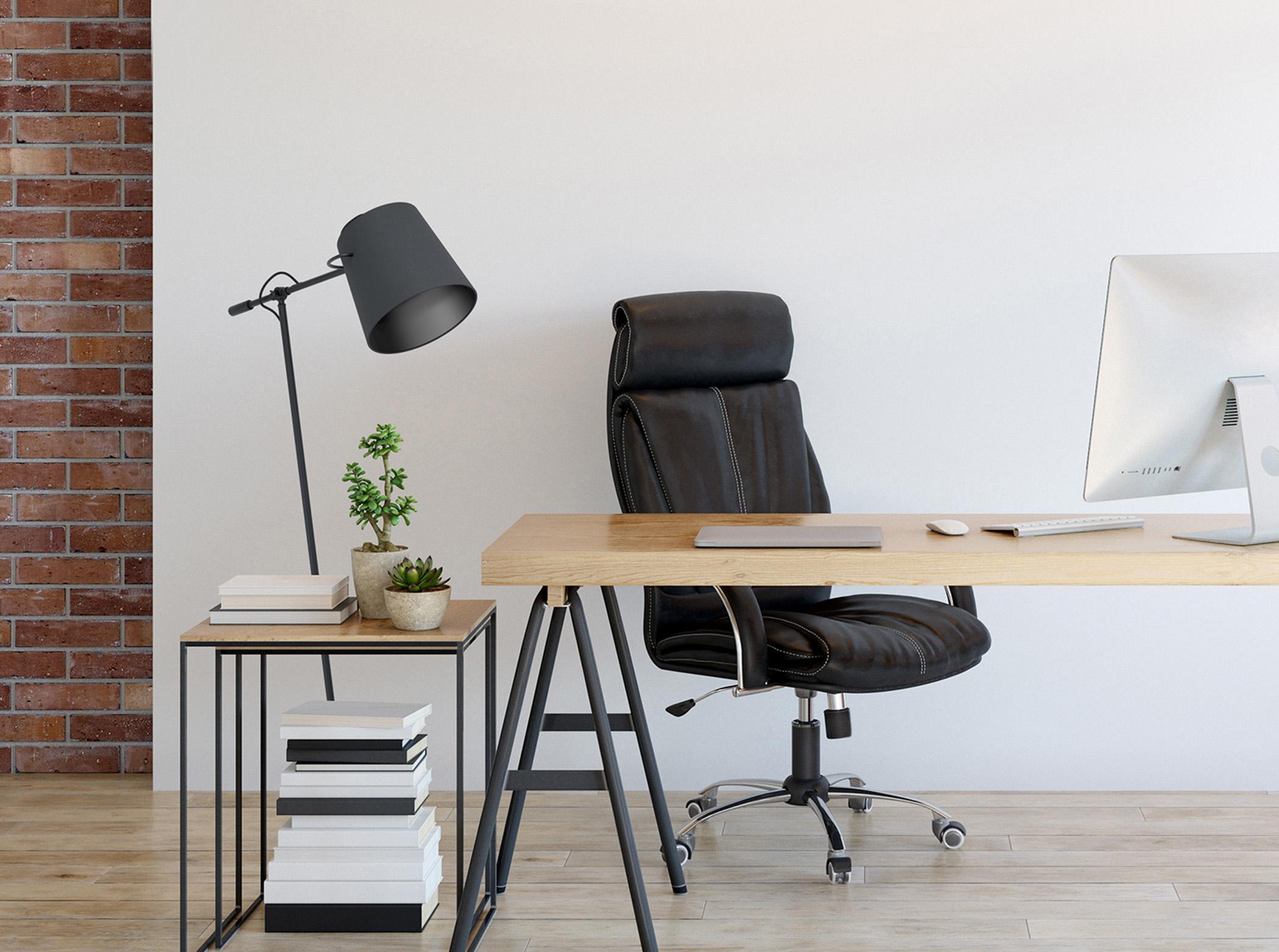 Eglo Granadillos Black Fabric Floor Lamp