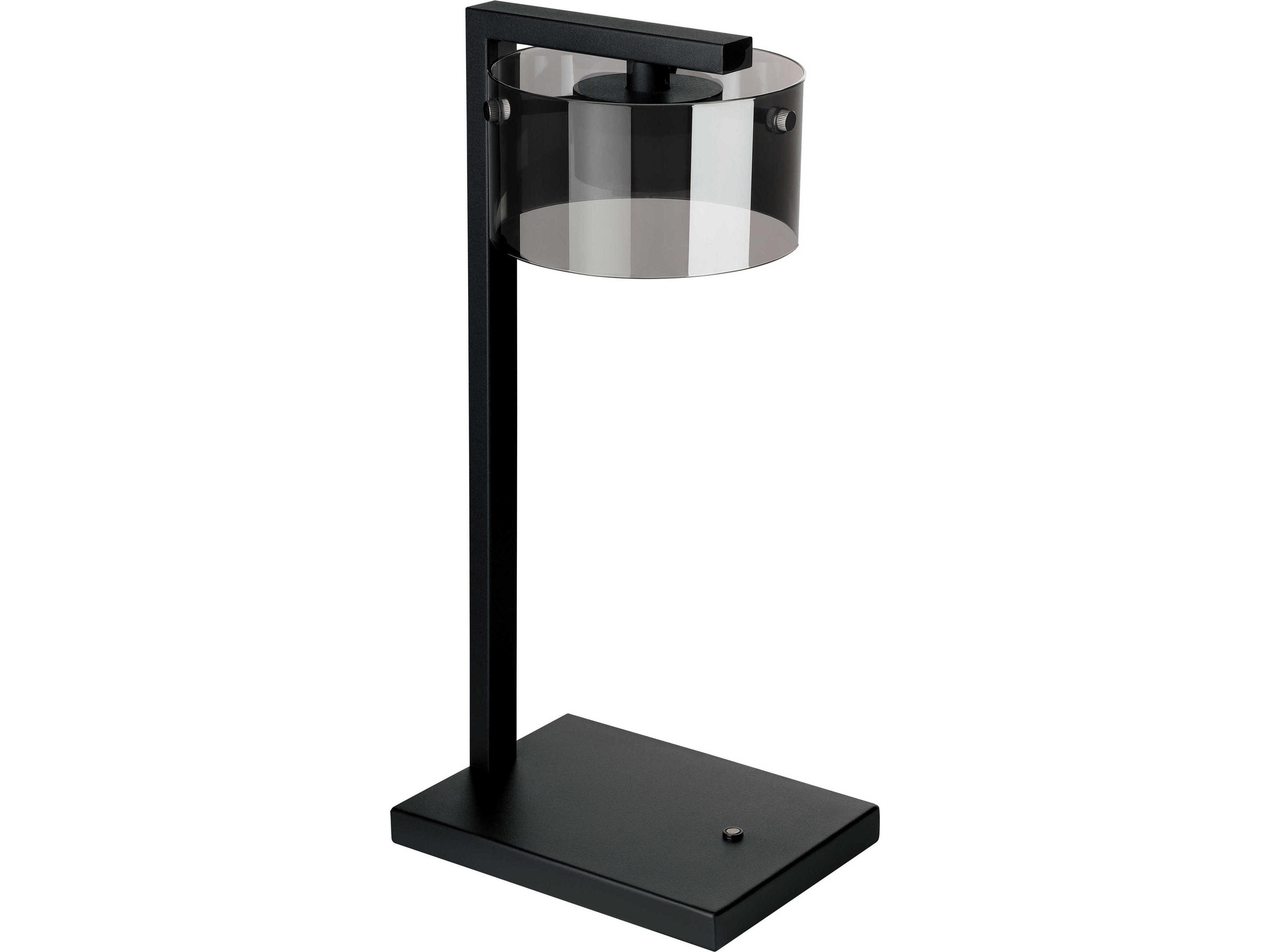 Eglo Copillus Black Vaporized Transparent Glass Table Lamp