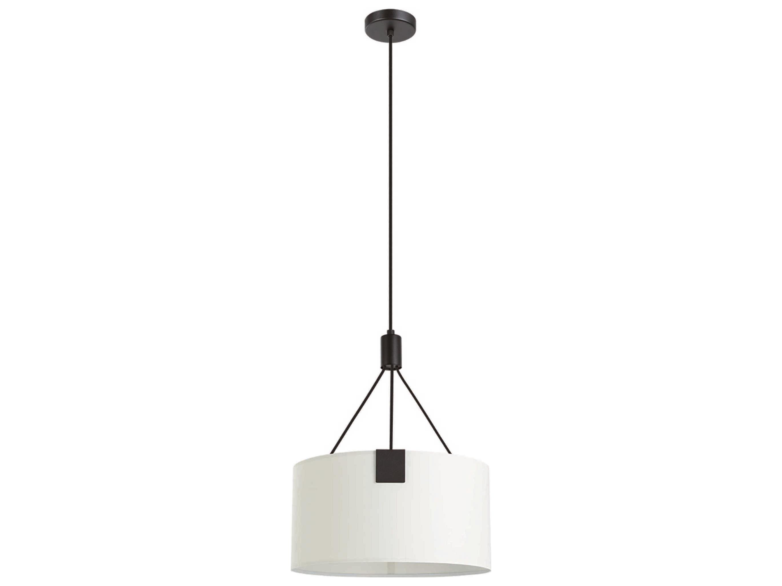 Eglo Tortola 3-Light Black White Drum Pendant