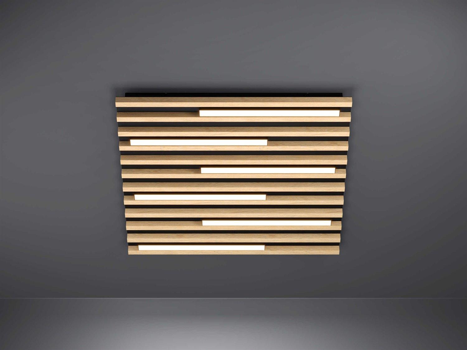 Eglo Marreira 6-Light Natural Black Flush Mount