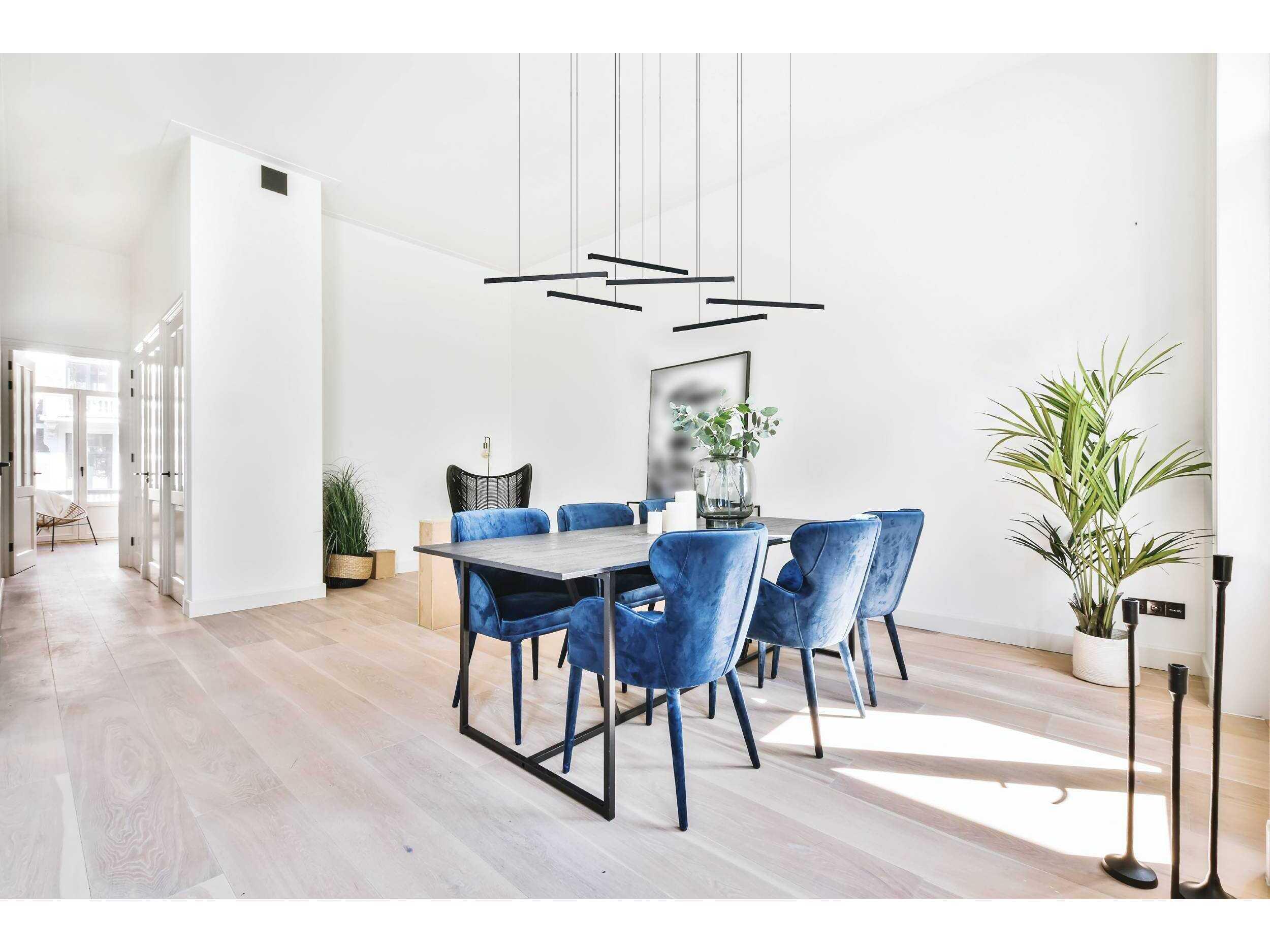 Eglo Lindoza 6-Light Black Linear Island Pendant