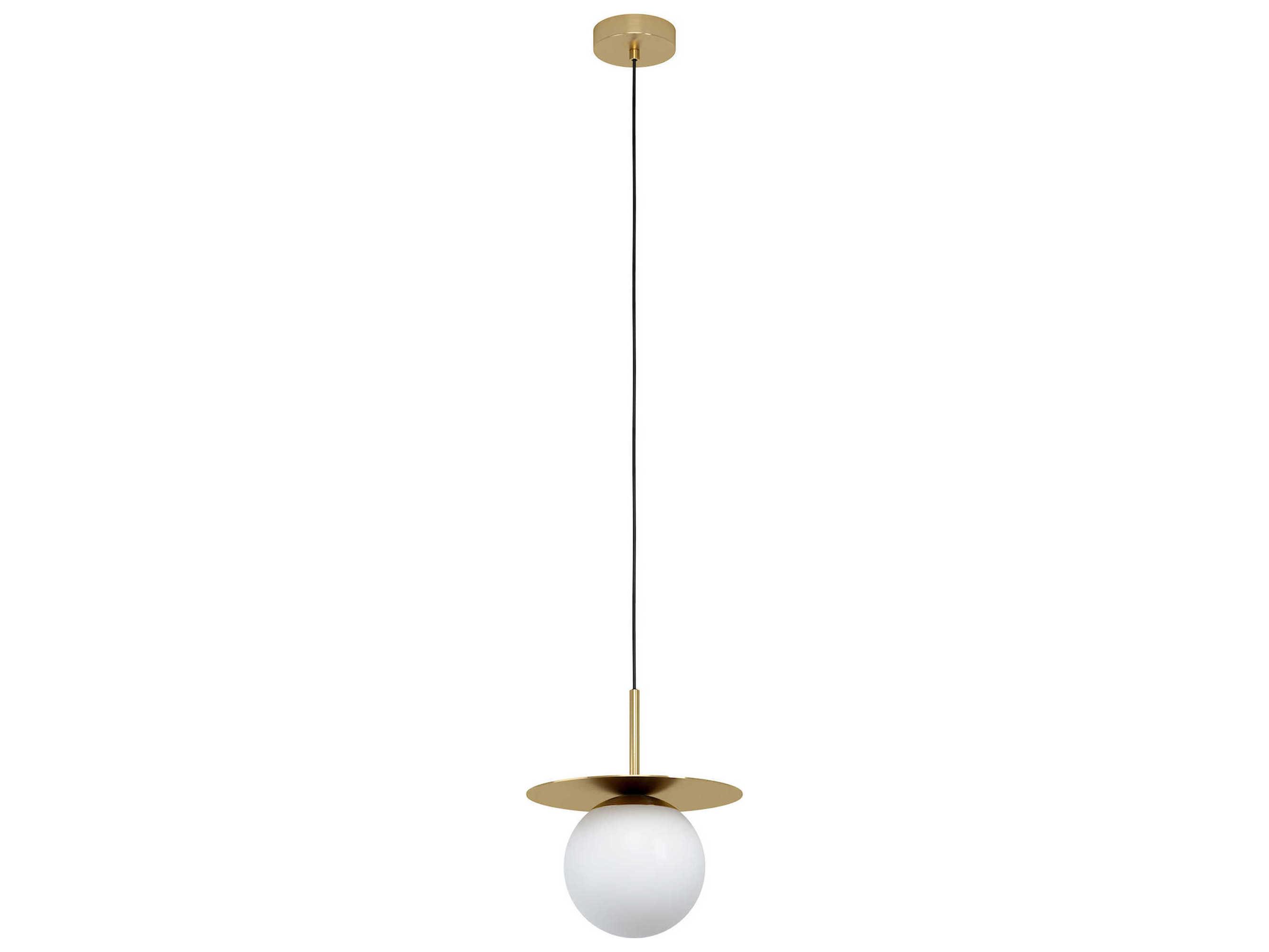 Eglo Arenales 1-Light Brushed Brass Globe Mini Pendant