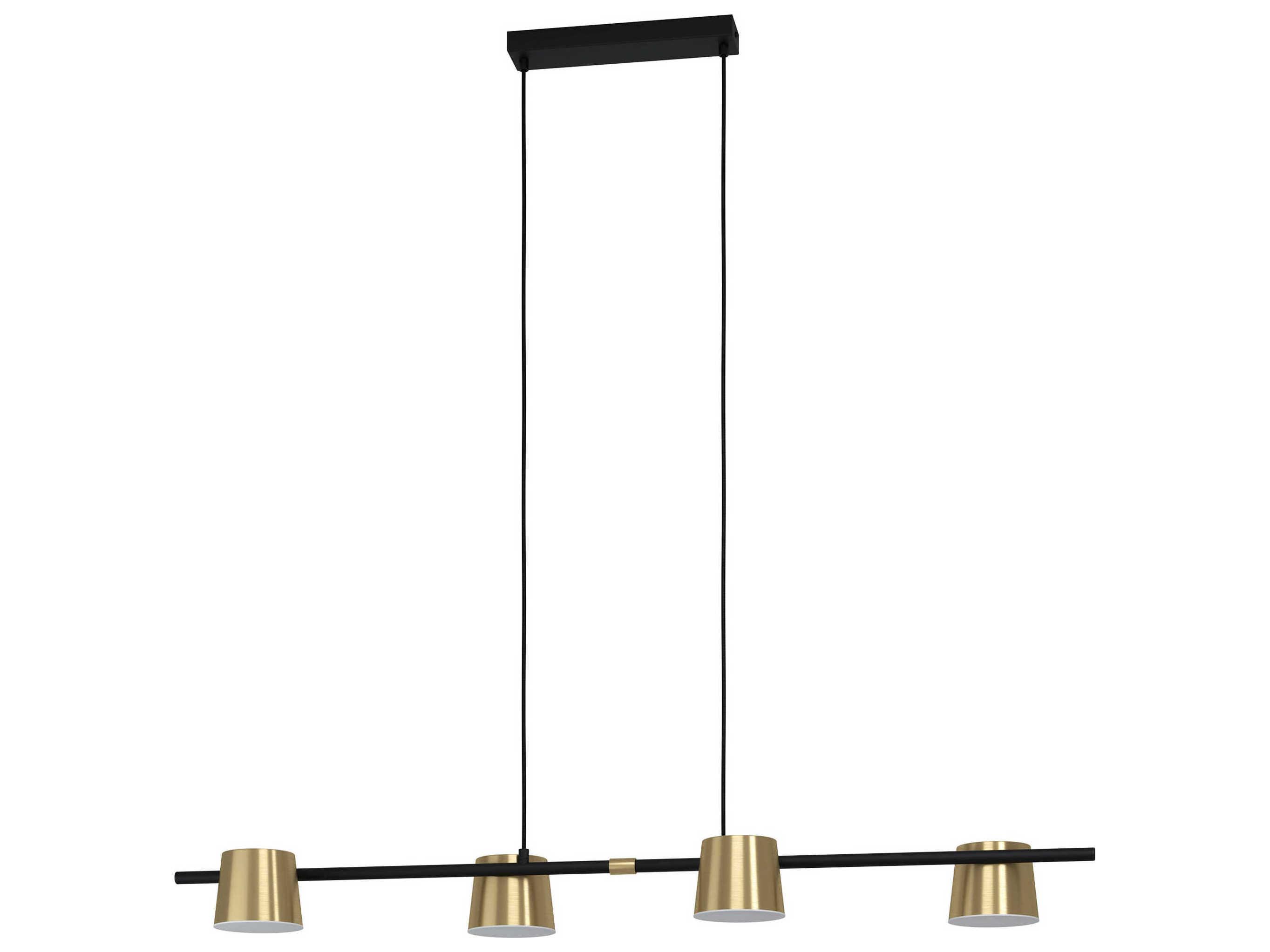 Eglo Altmira 4-Light Structured Black Brass Island Pendant