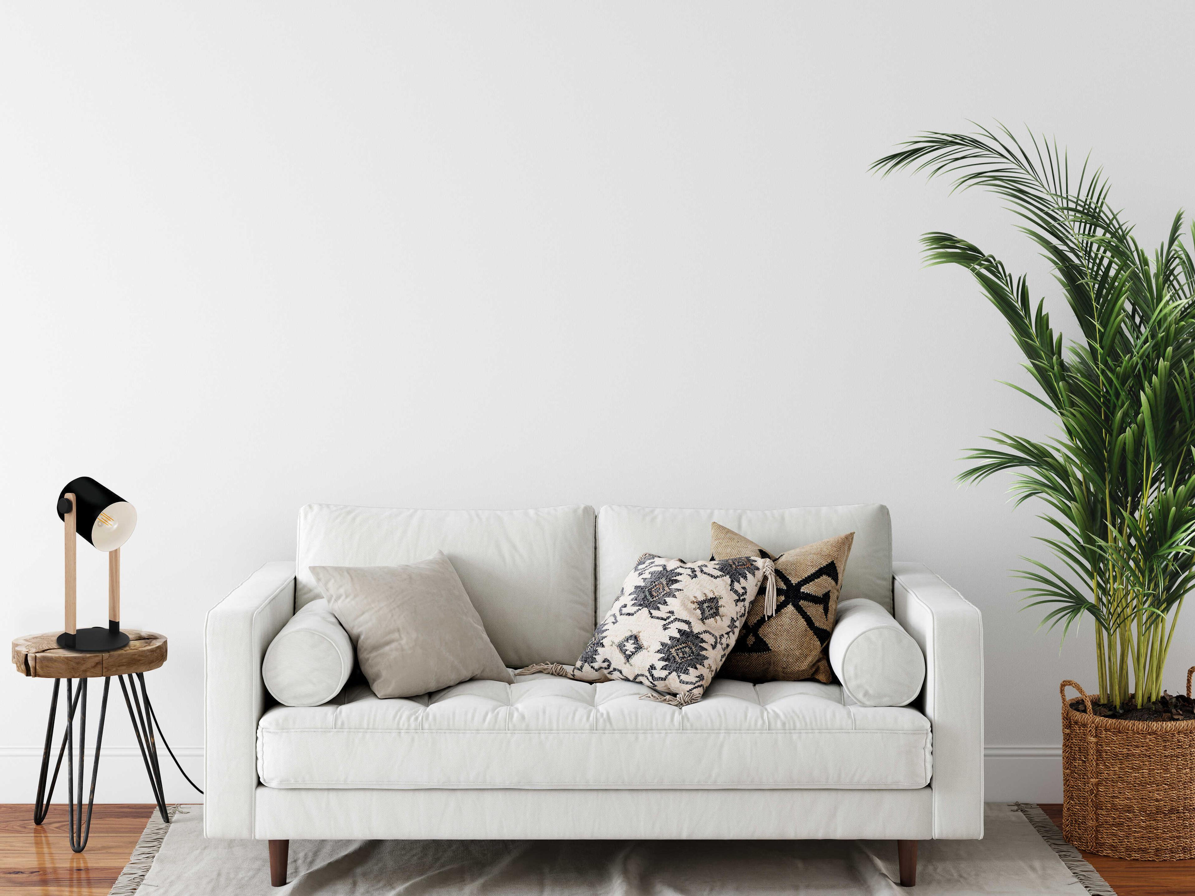 Eglo Hornwood Black Natural Wood White Metal Table Lamp