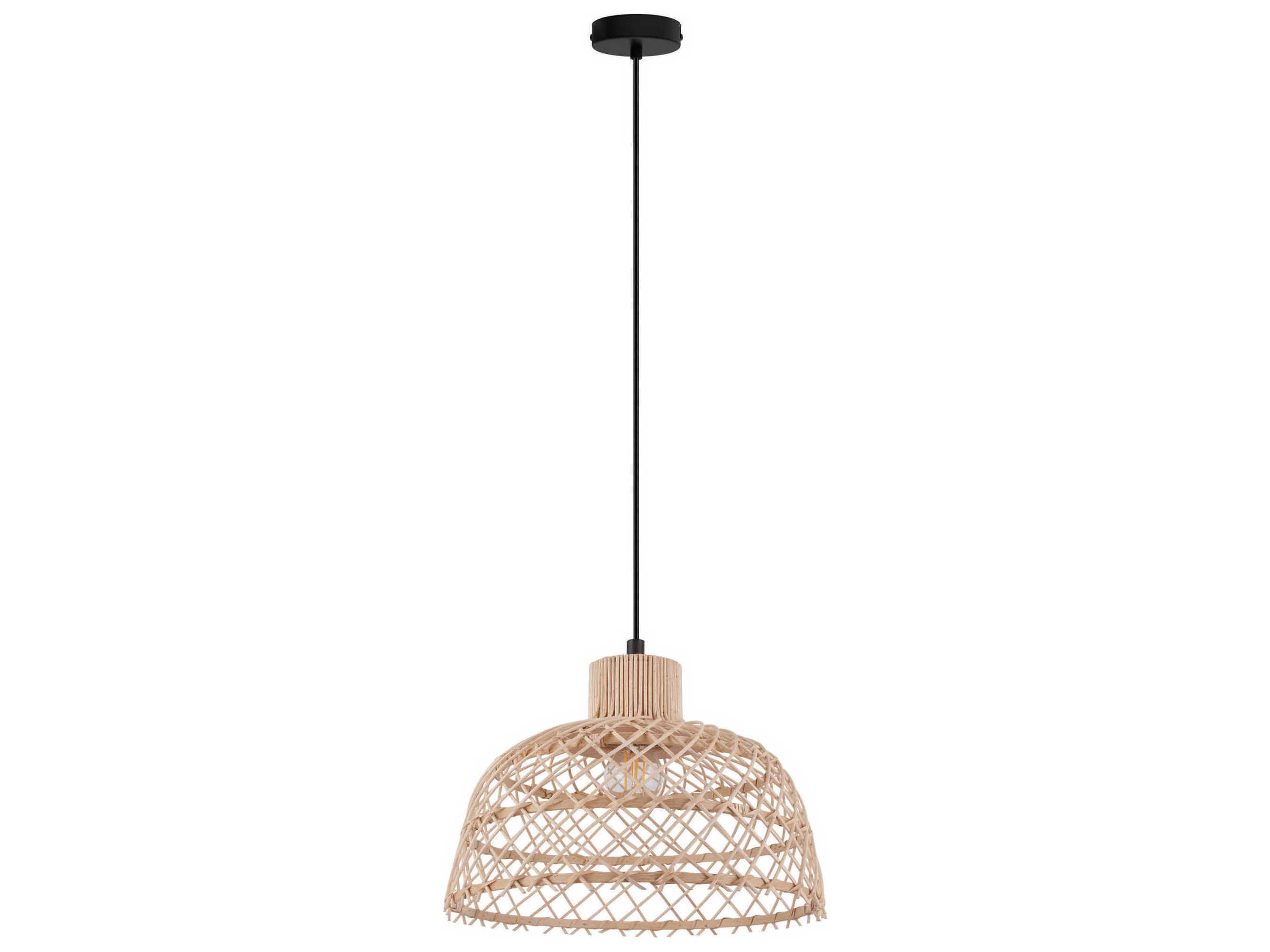 Eglo Ausnby 1-Light Black Brown Bowl Pendant