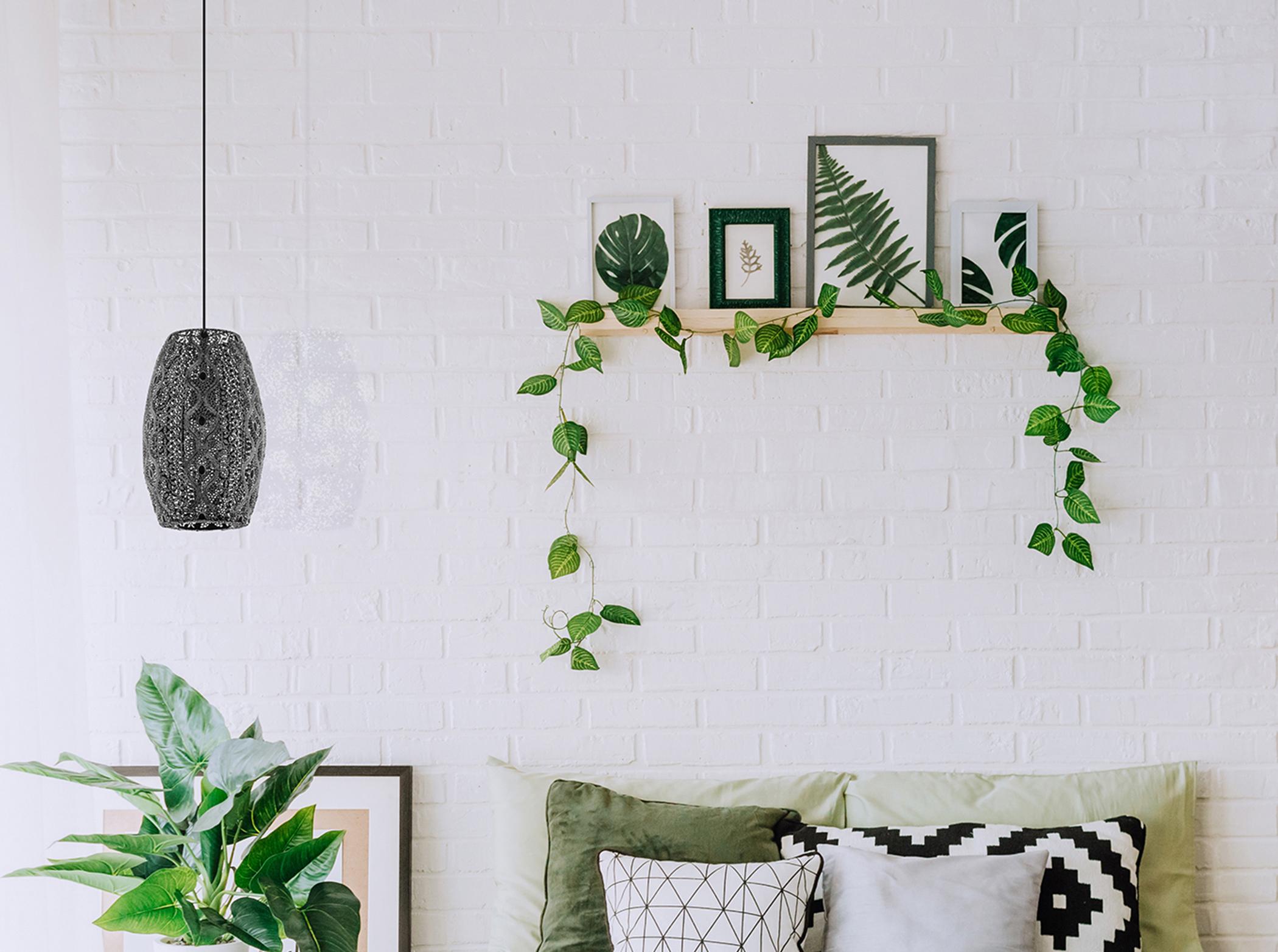 Eglo Riyadh 1-Light Antique Black Cylinder Mini Pendant