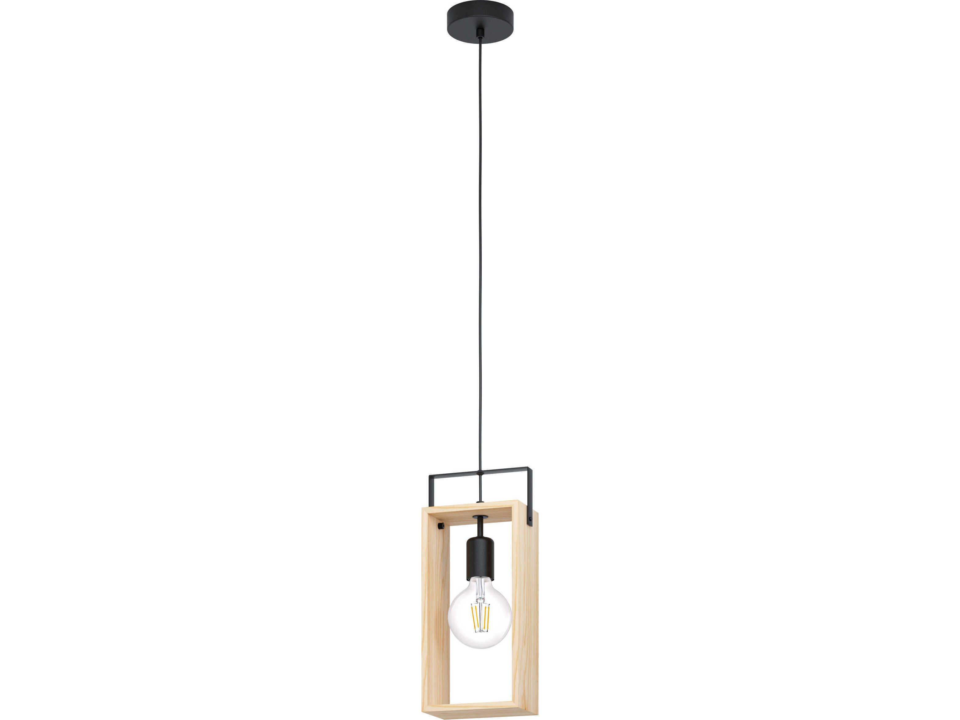 Eglo Famborough 1-Light Black Brown Mini Pendant