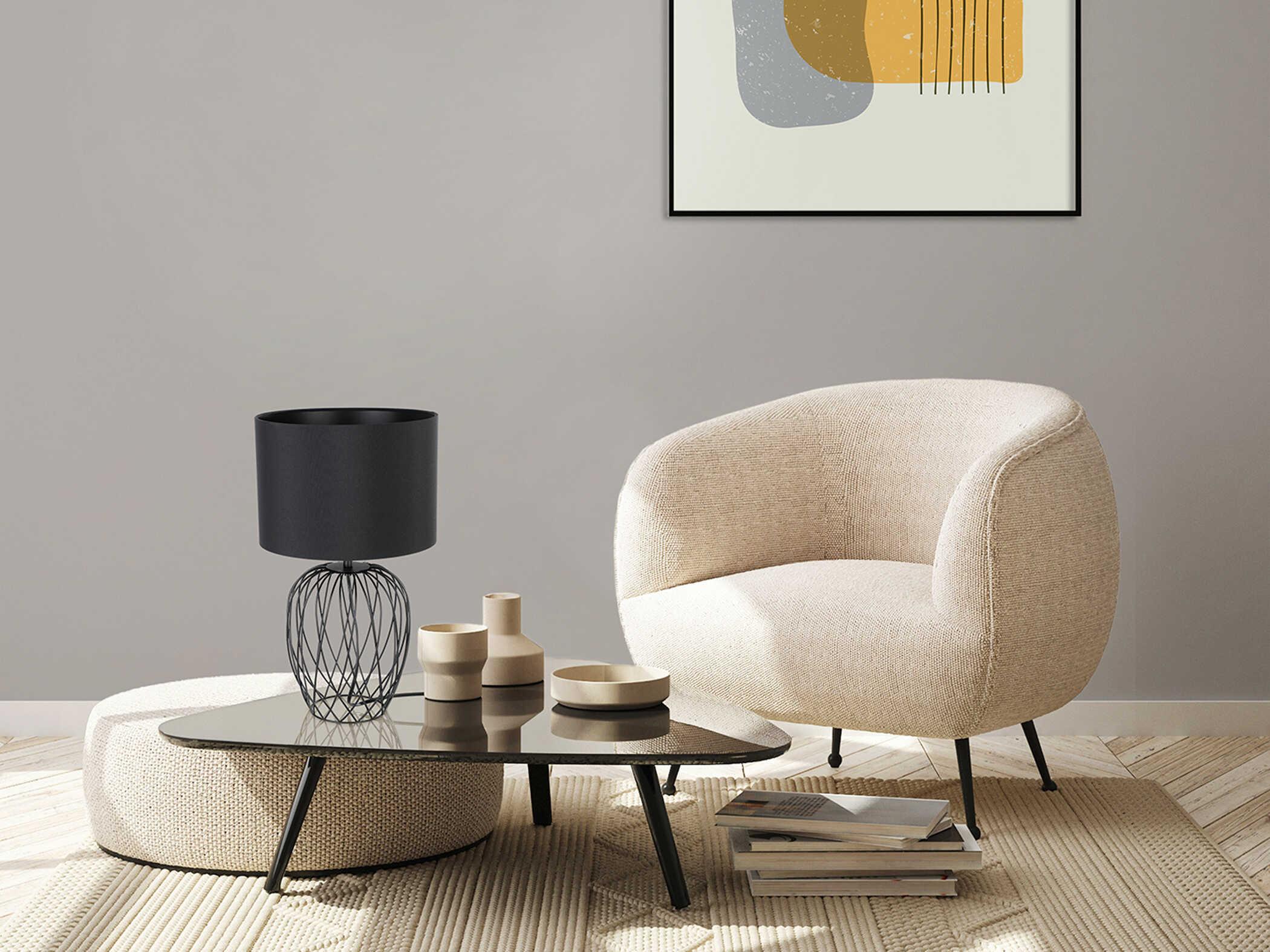 Eglo Nimlet Black Fabric Table Lamp