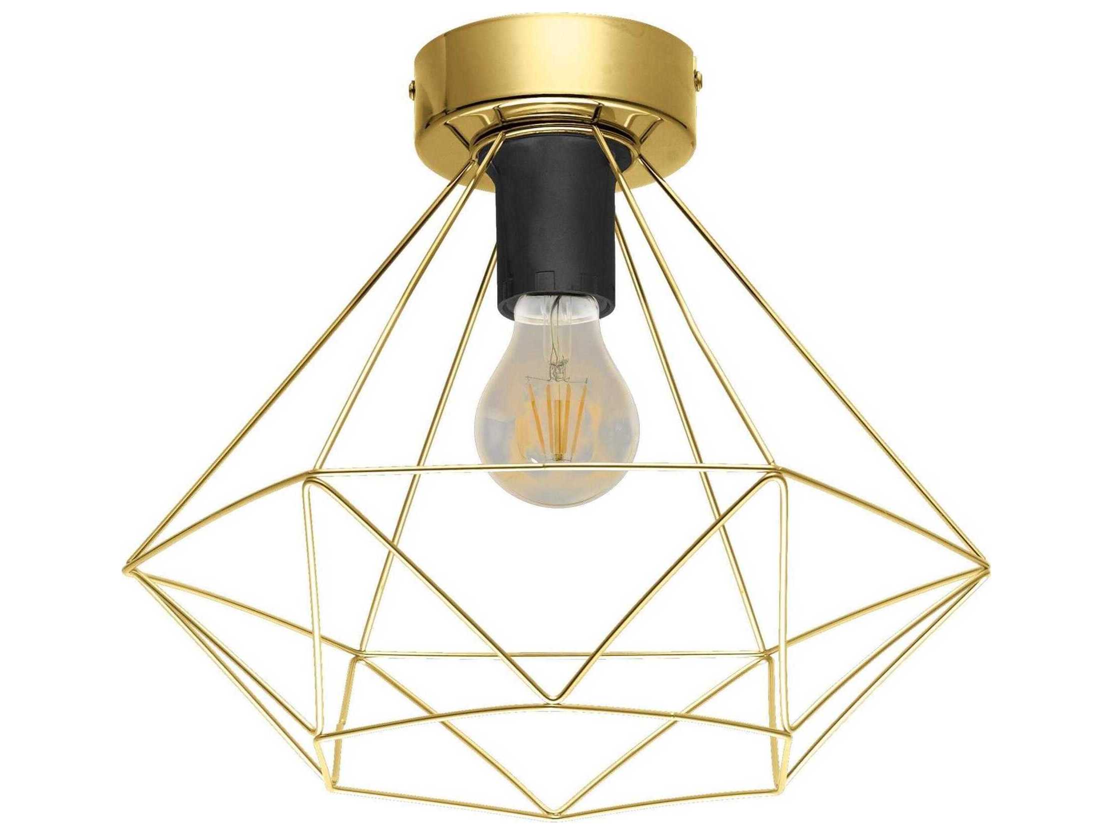 Eglo Tarbes 1-Light Brushed Brass Flush Mount