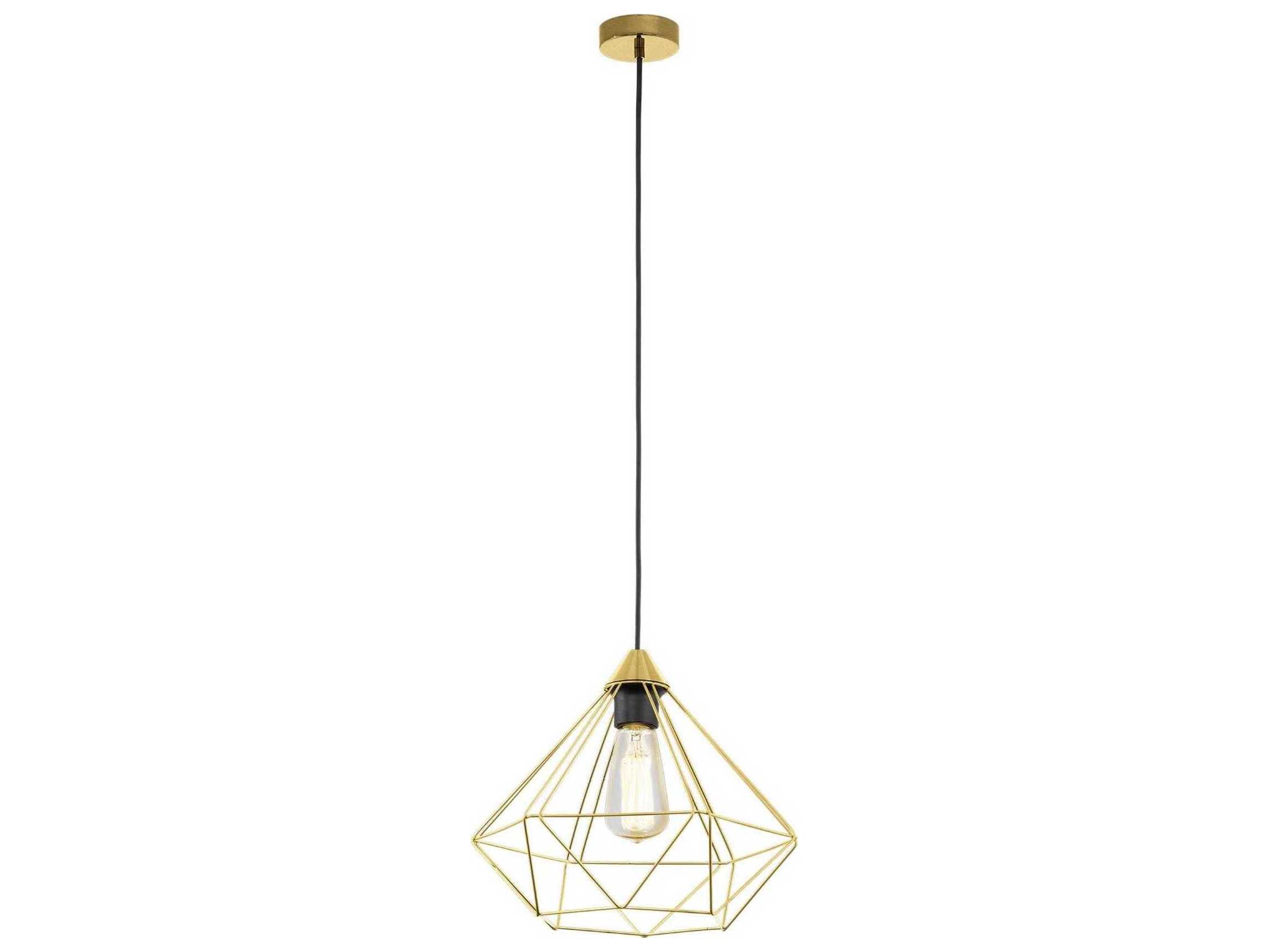 Eglo Tarbes 1-Light Brushed Brass Pendant