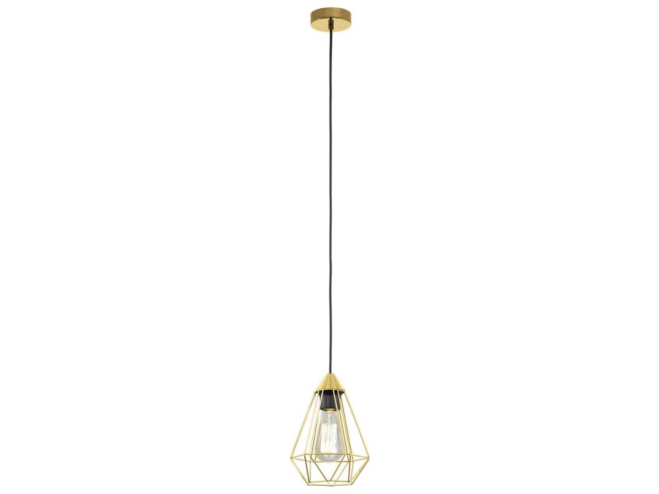 Eglo Tarbes 1-Light Brushed Brass Mini Pendant