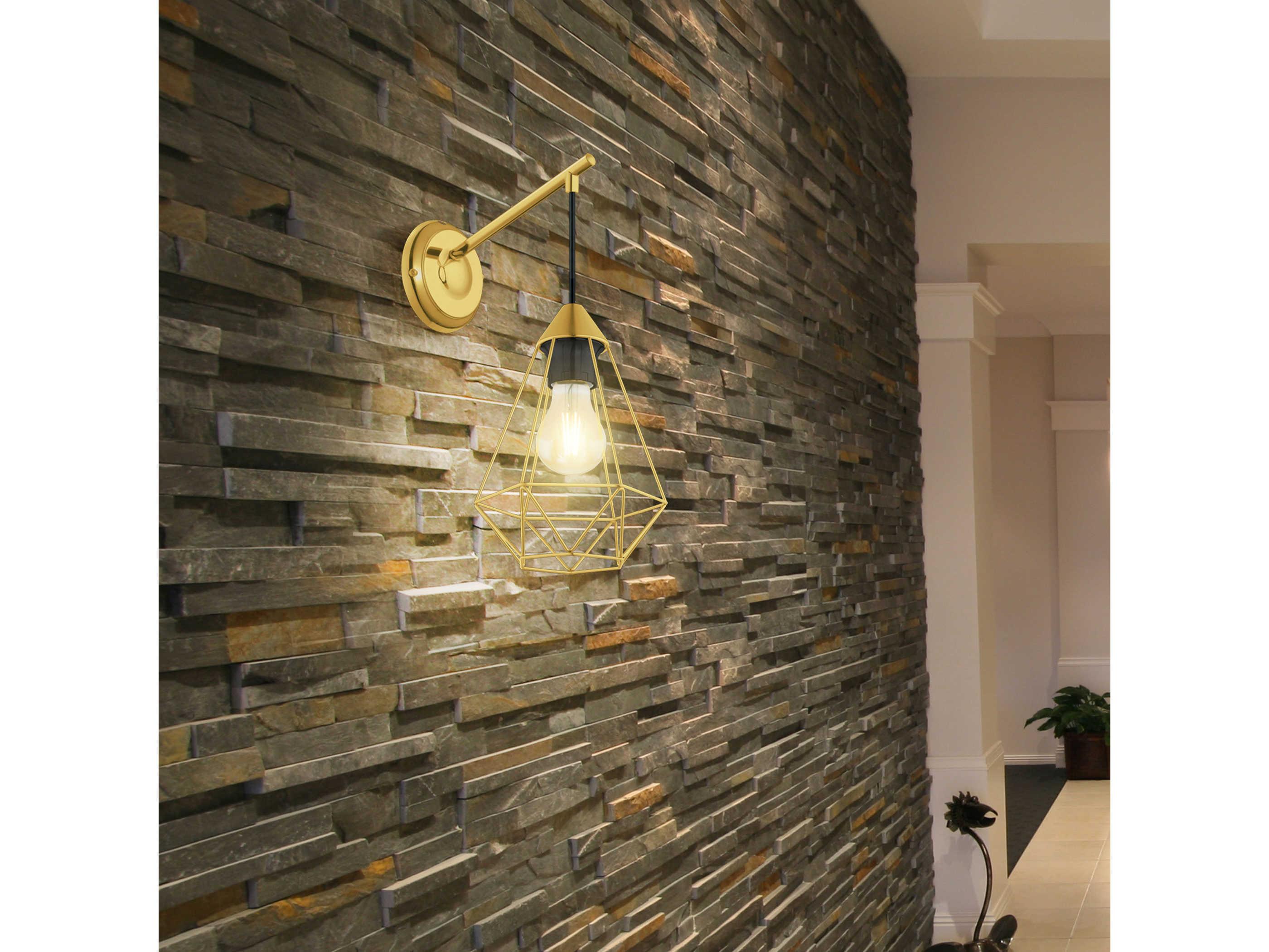 Eglo Tarbes 1-Light Brushed Brass Wall Sconce