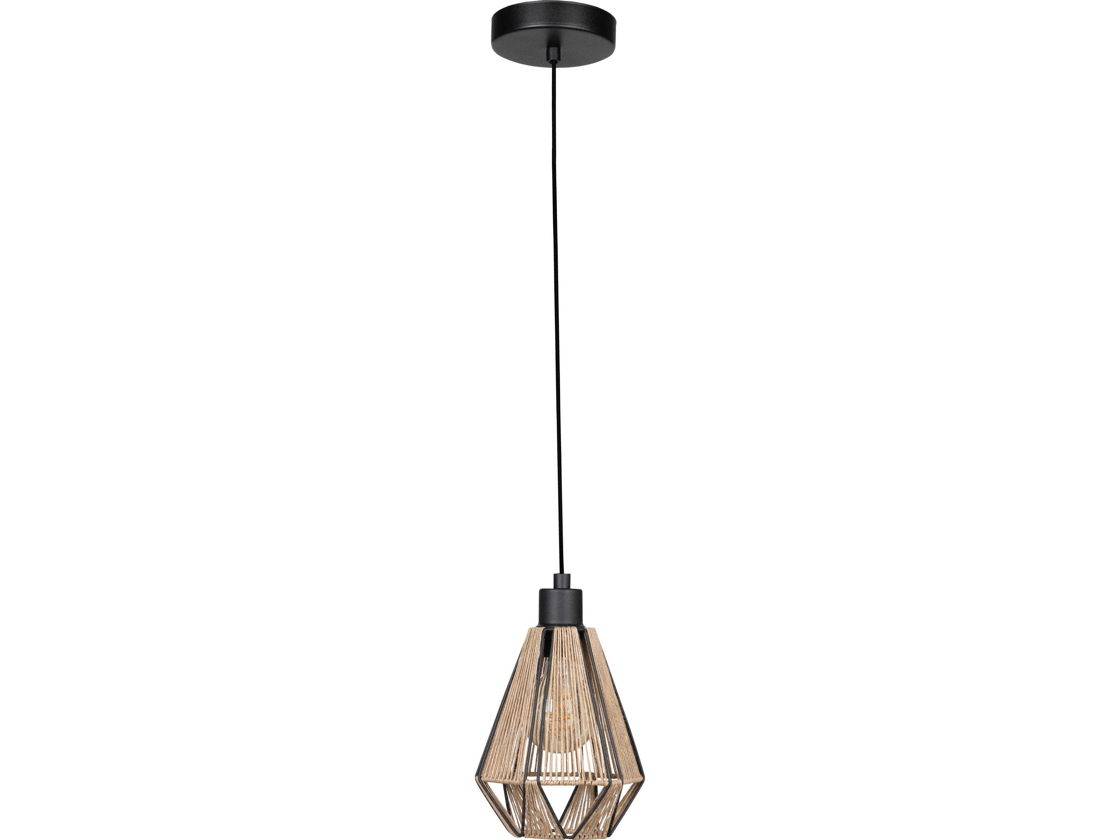 Eglo Adwickle 1-Light Black Brown Mini Pendant