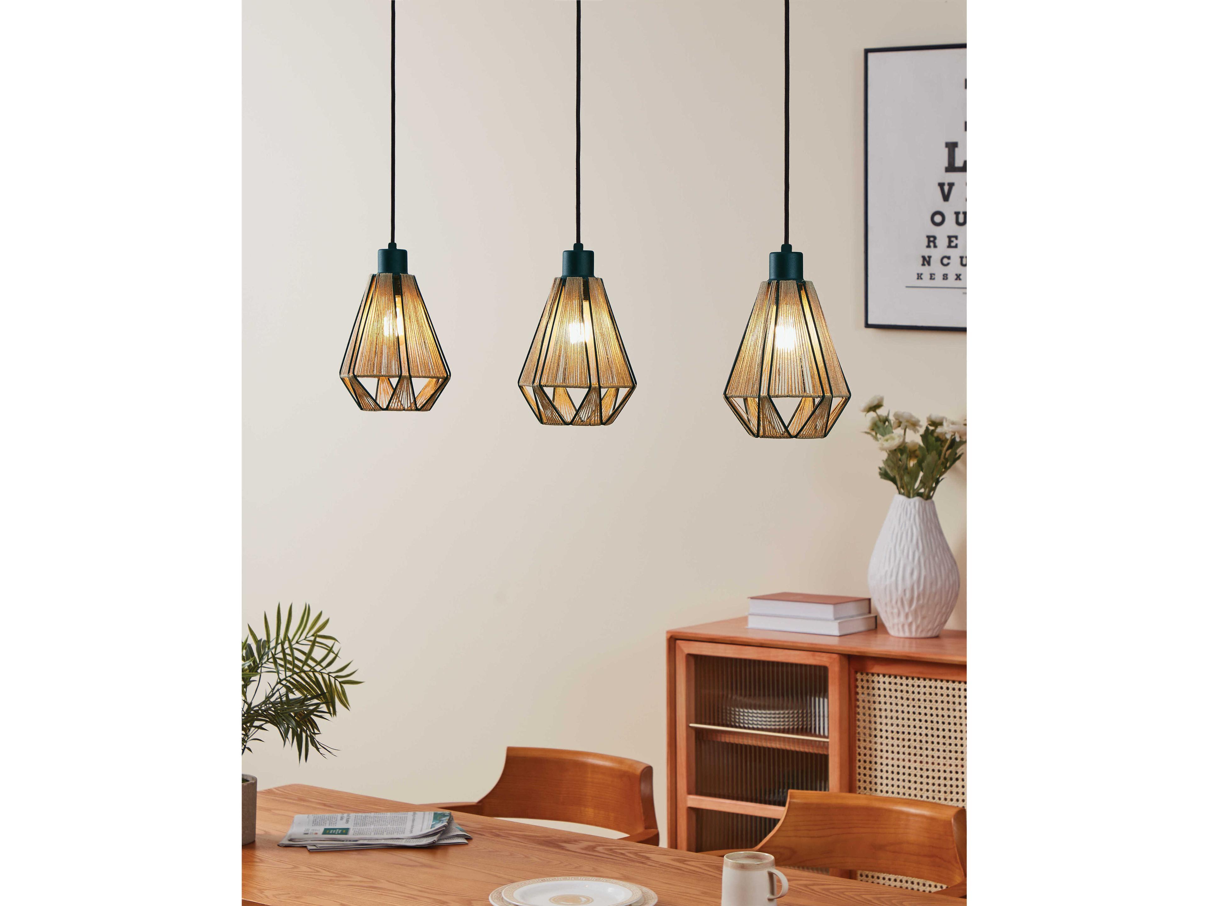 Eglo Adwickle 1-Light Black Brown Mini Pendant