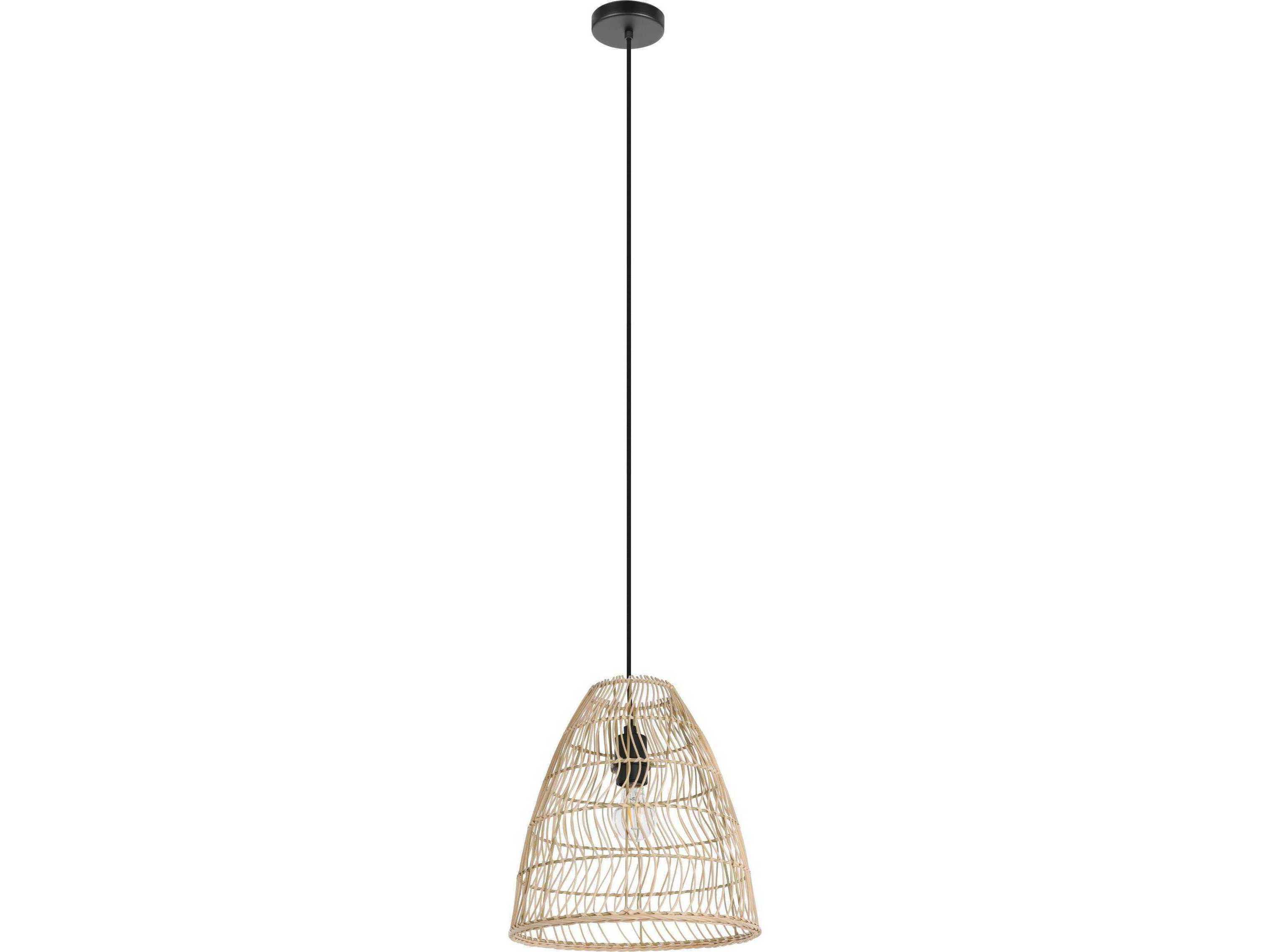 Eglo Ayesgarth 1-Light Black Brown Pendant