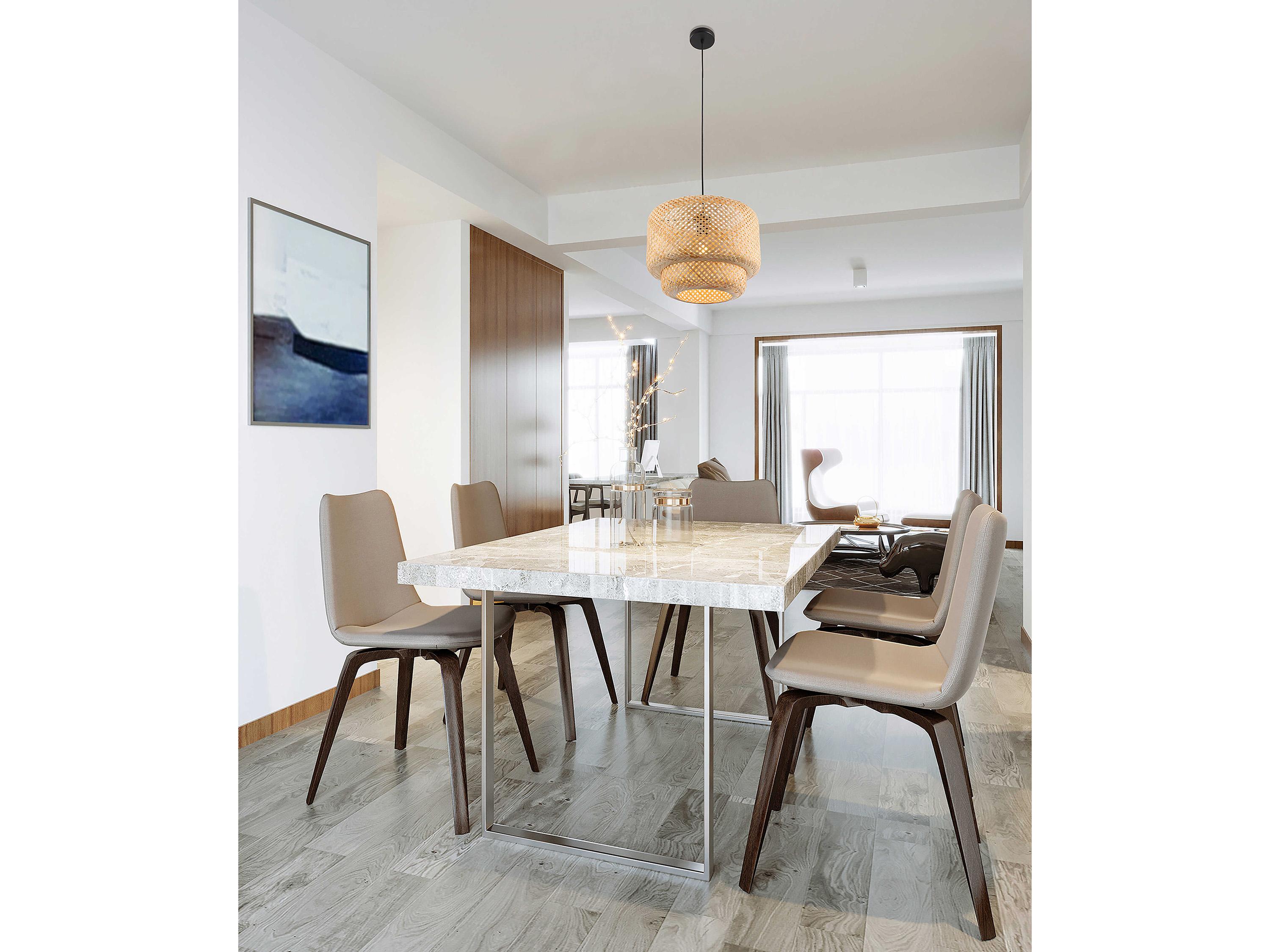 Eglo Hettonle 1-Light Natural Bamboo Brown Pendant