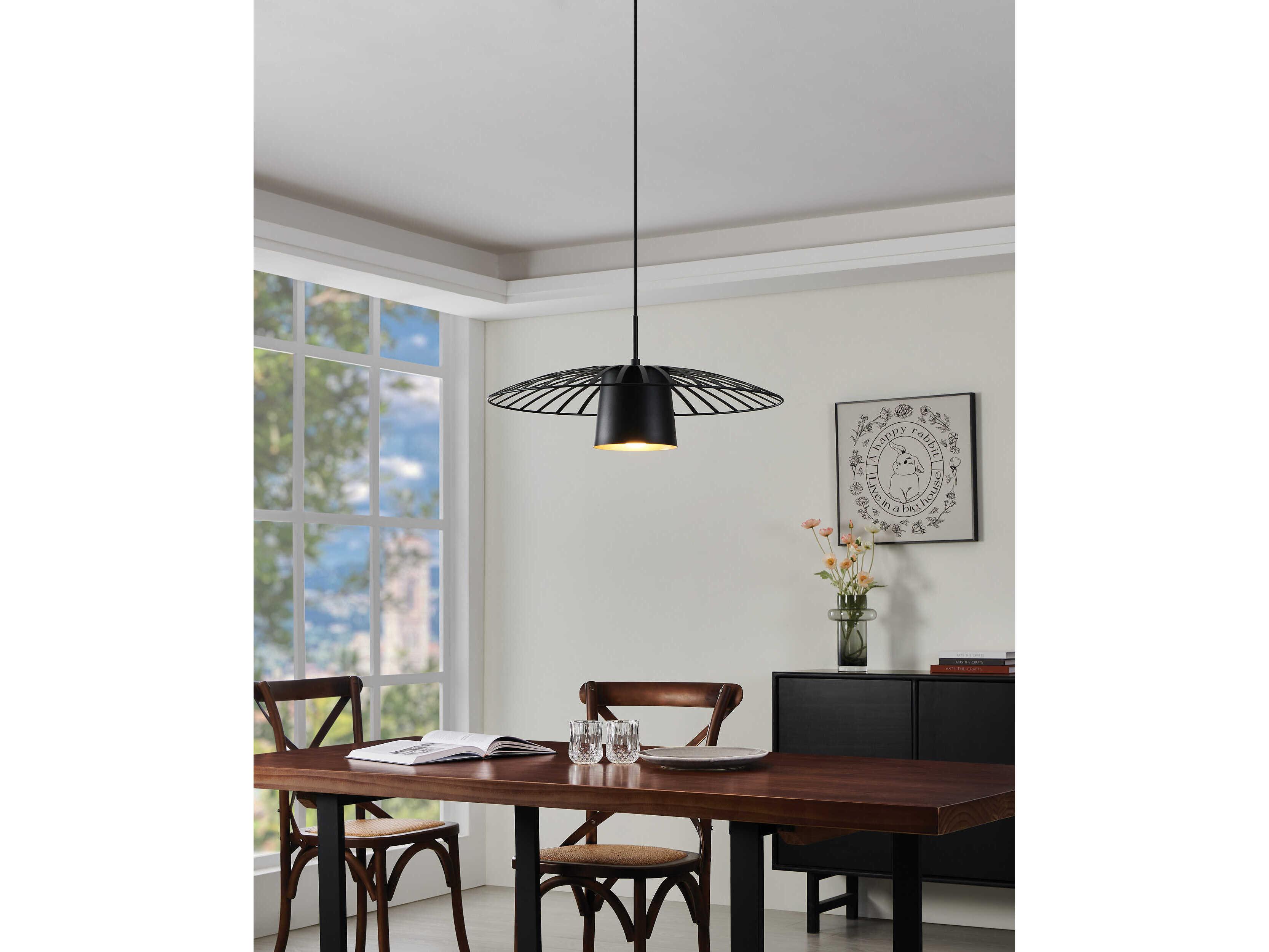 Eglo Felixkirk 1-Light Black Pendant