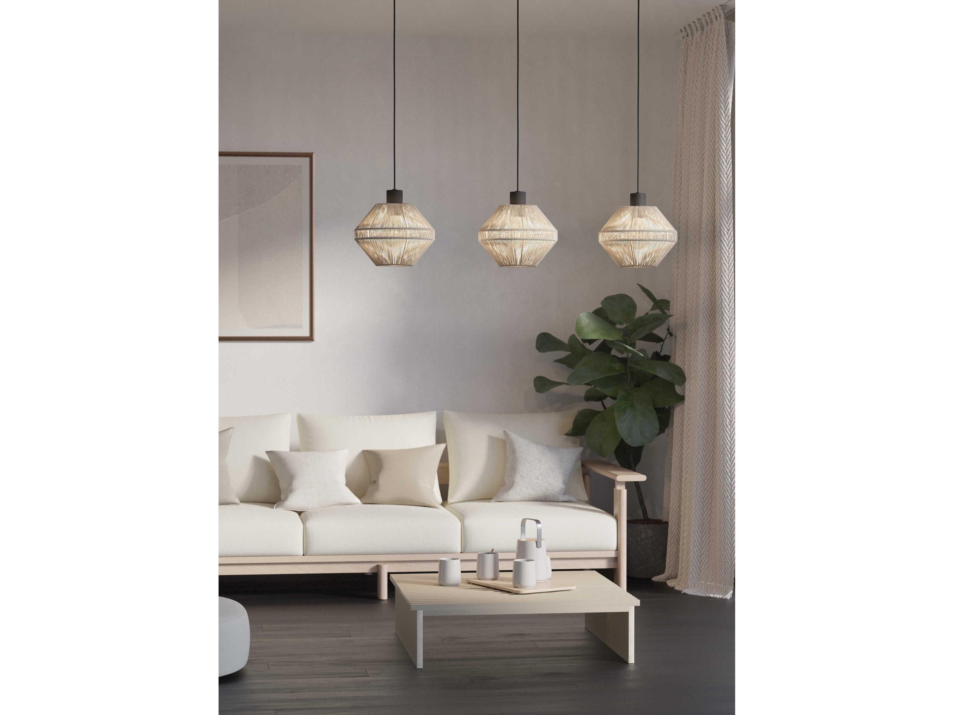 Eglo Midsummer 3-Light Black Island Pendant