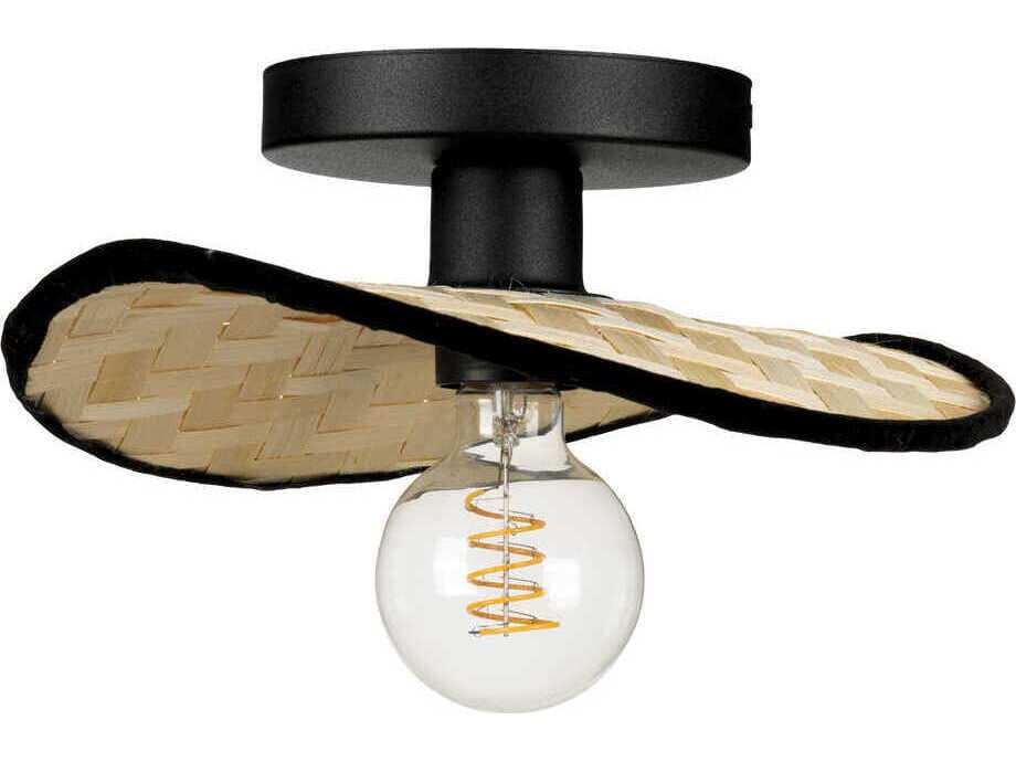 Eglo Marywell 1-Light Black Semi Flush Mount