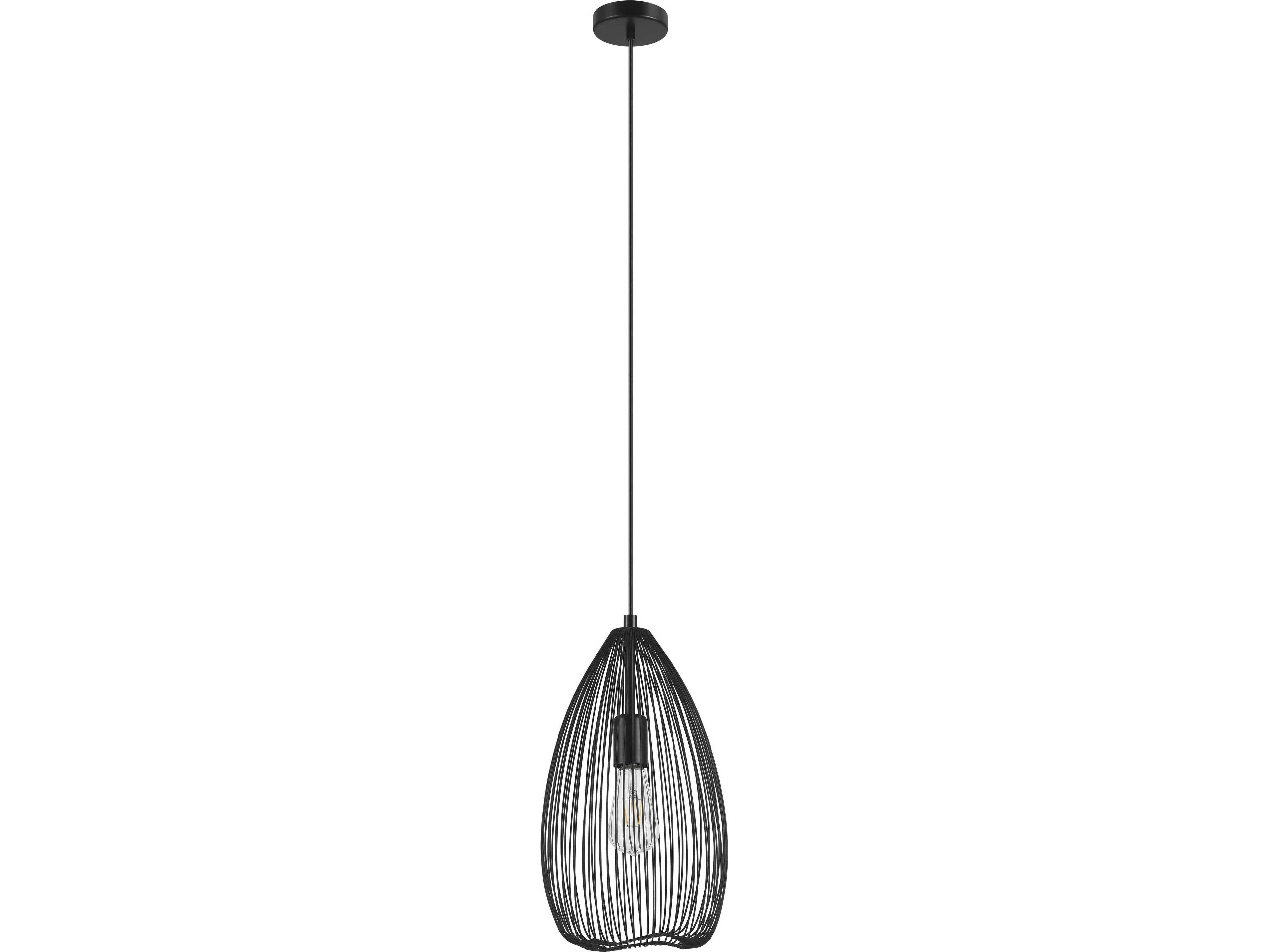 Eglo Clevedon 1-Light Black Mini Pendant
