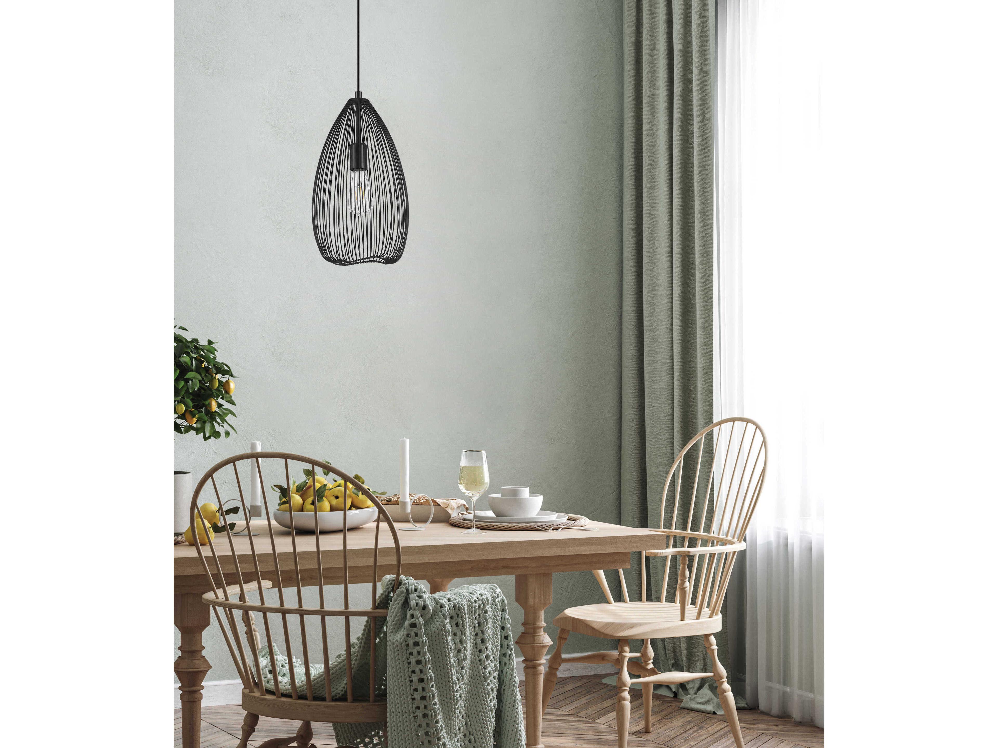 Eglo Clevedon 1-Light Black Mini Pendant