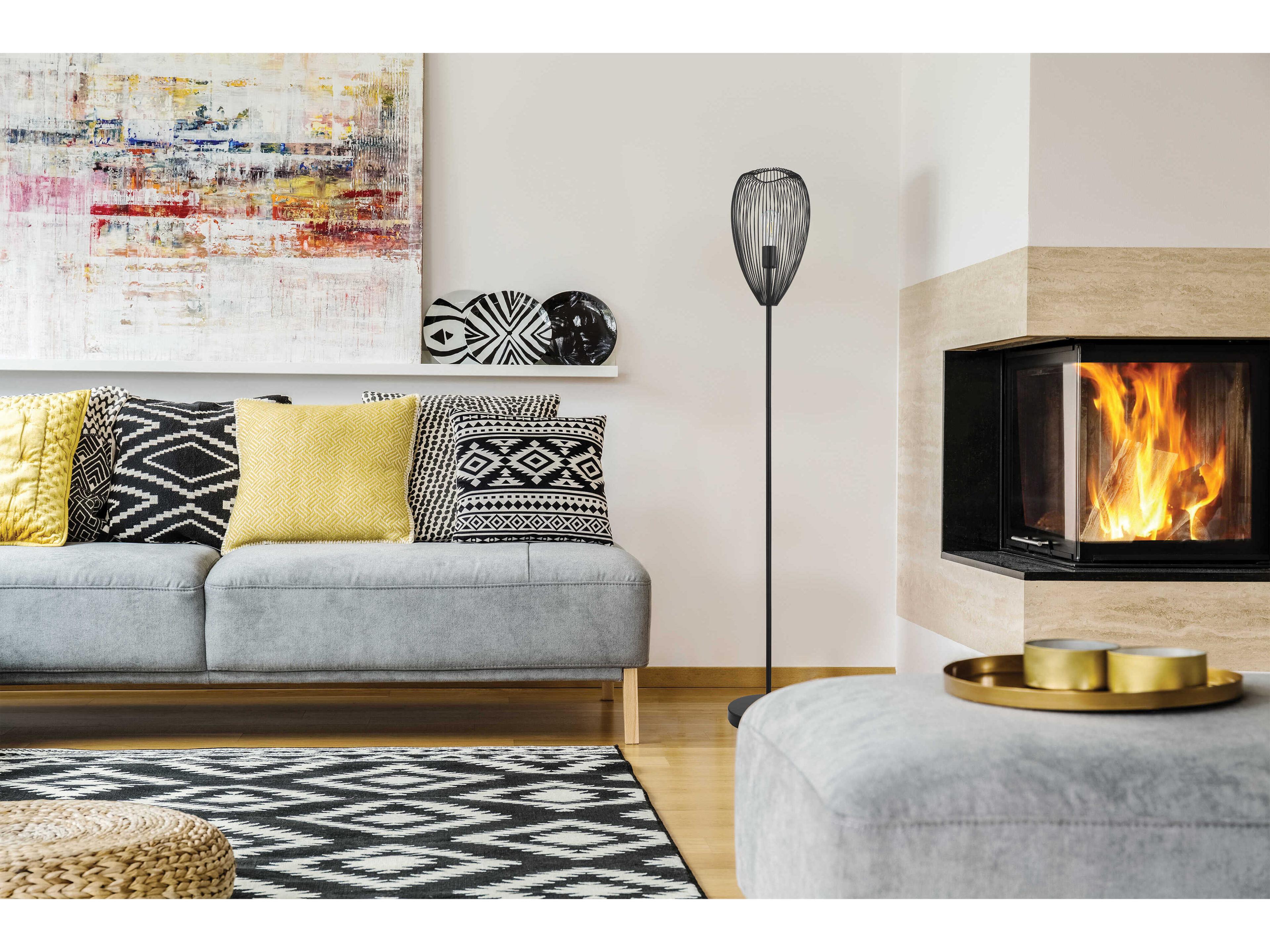 Eglo Clevedon Black Floor Lamp