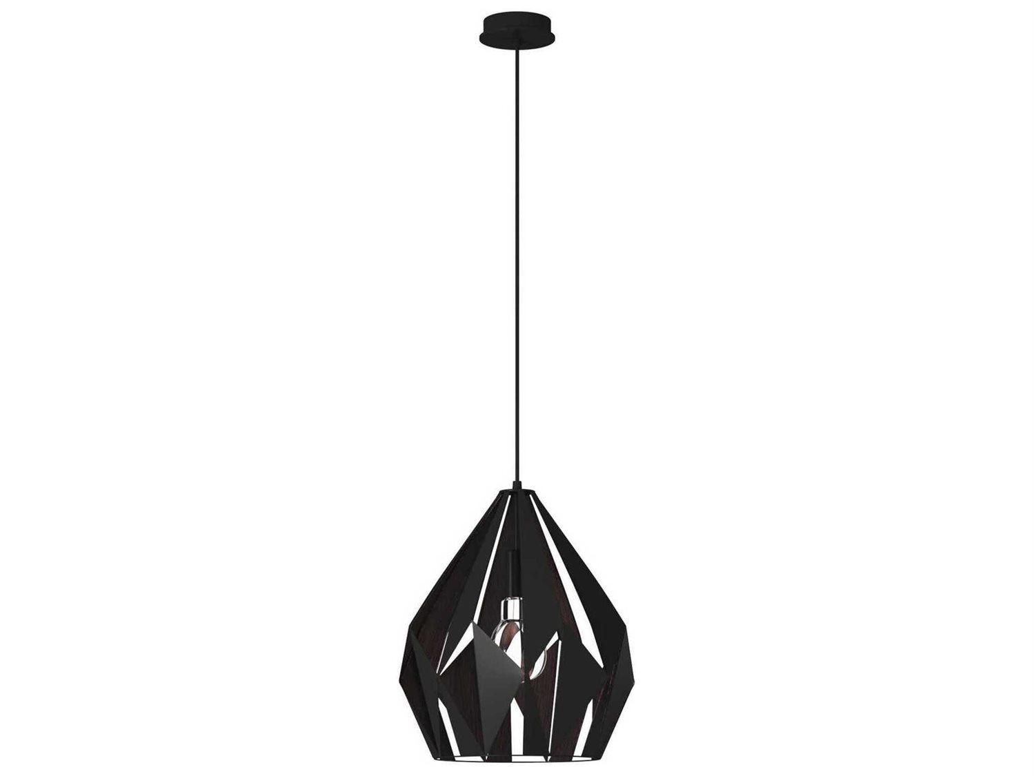 Eglo Carlton 1-Light Black Copper Geometric Mini Pendant