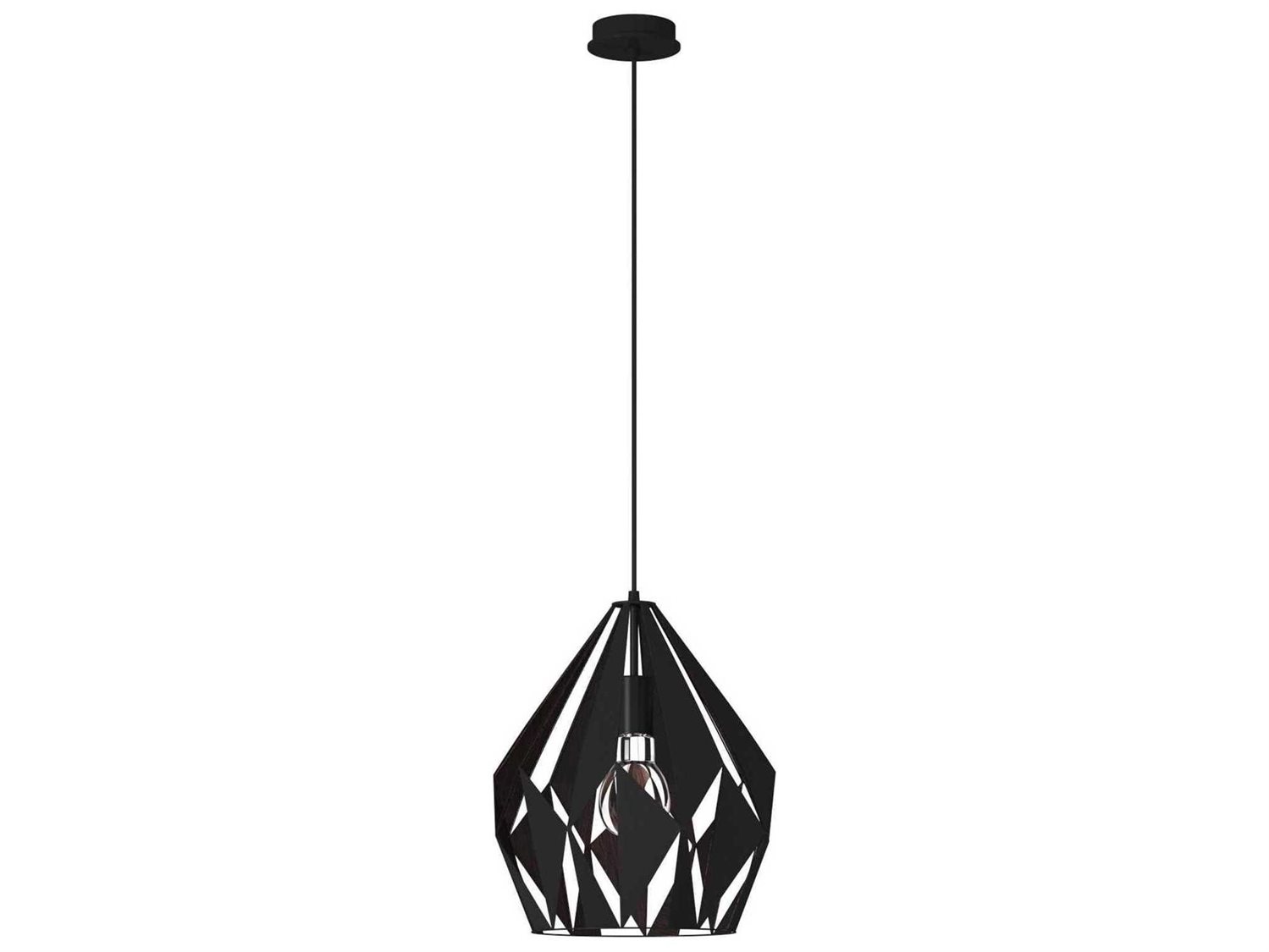Eglo Carlton 1-Light Black Copper Geometric Mini Pendant