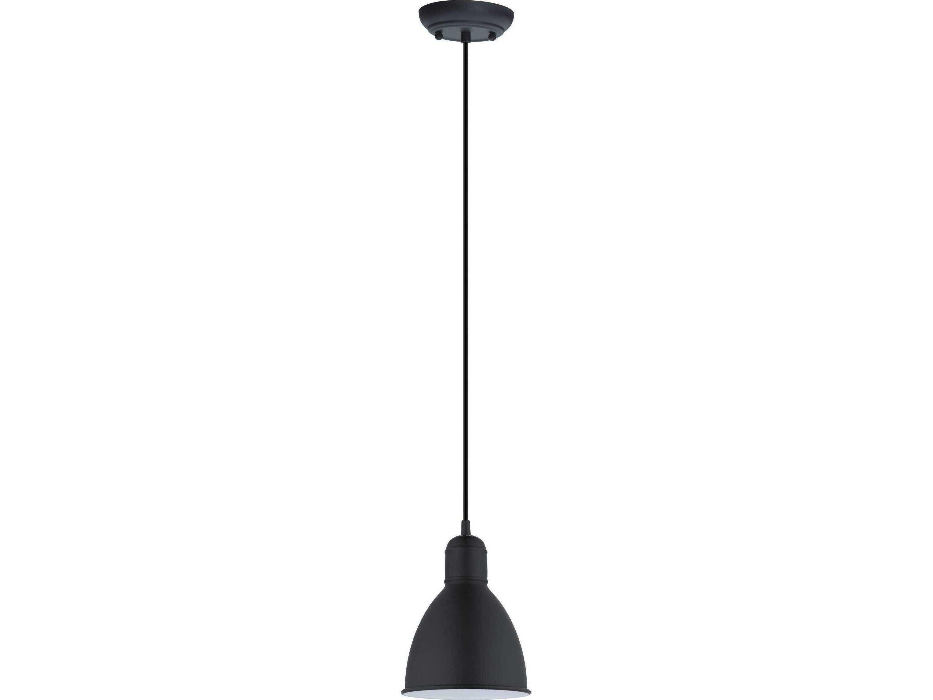 Eglo Priddy 1-Light Black Bell Mini Pendant