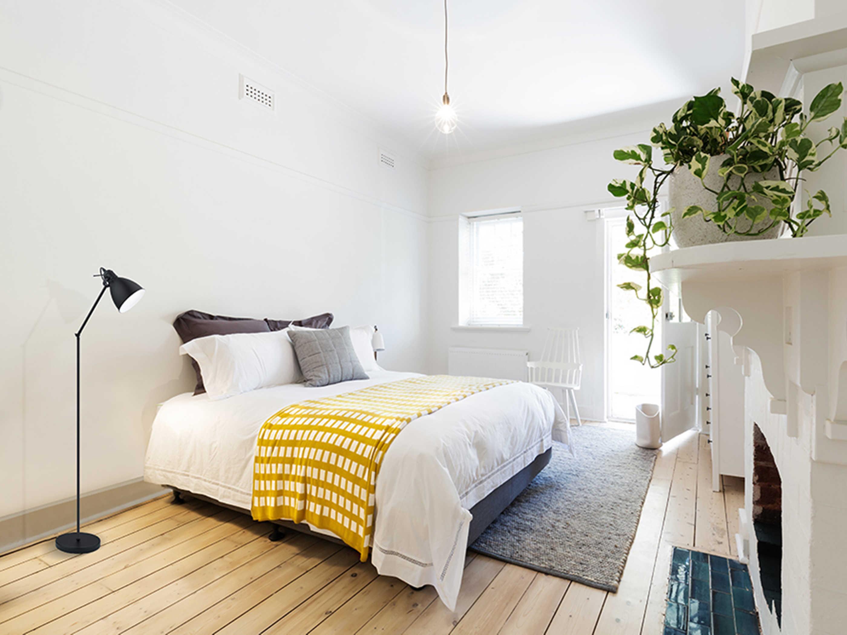 Eglo Priddy Black White Exterior Interior Metal Floor Lamp