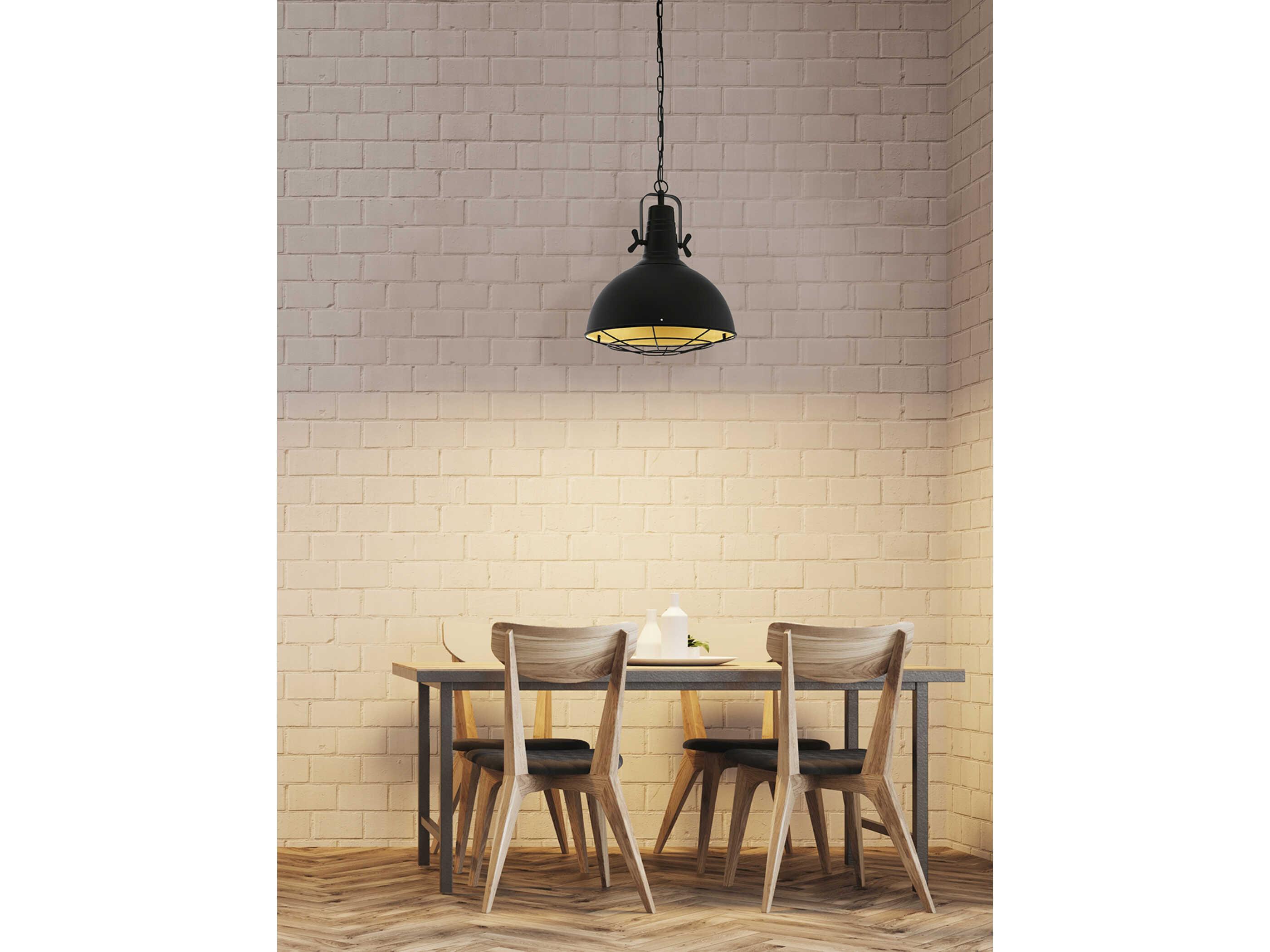 Eglo Cannington 1-Light Black Pendant