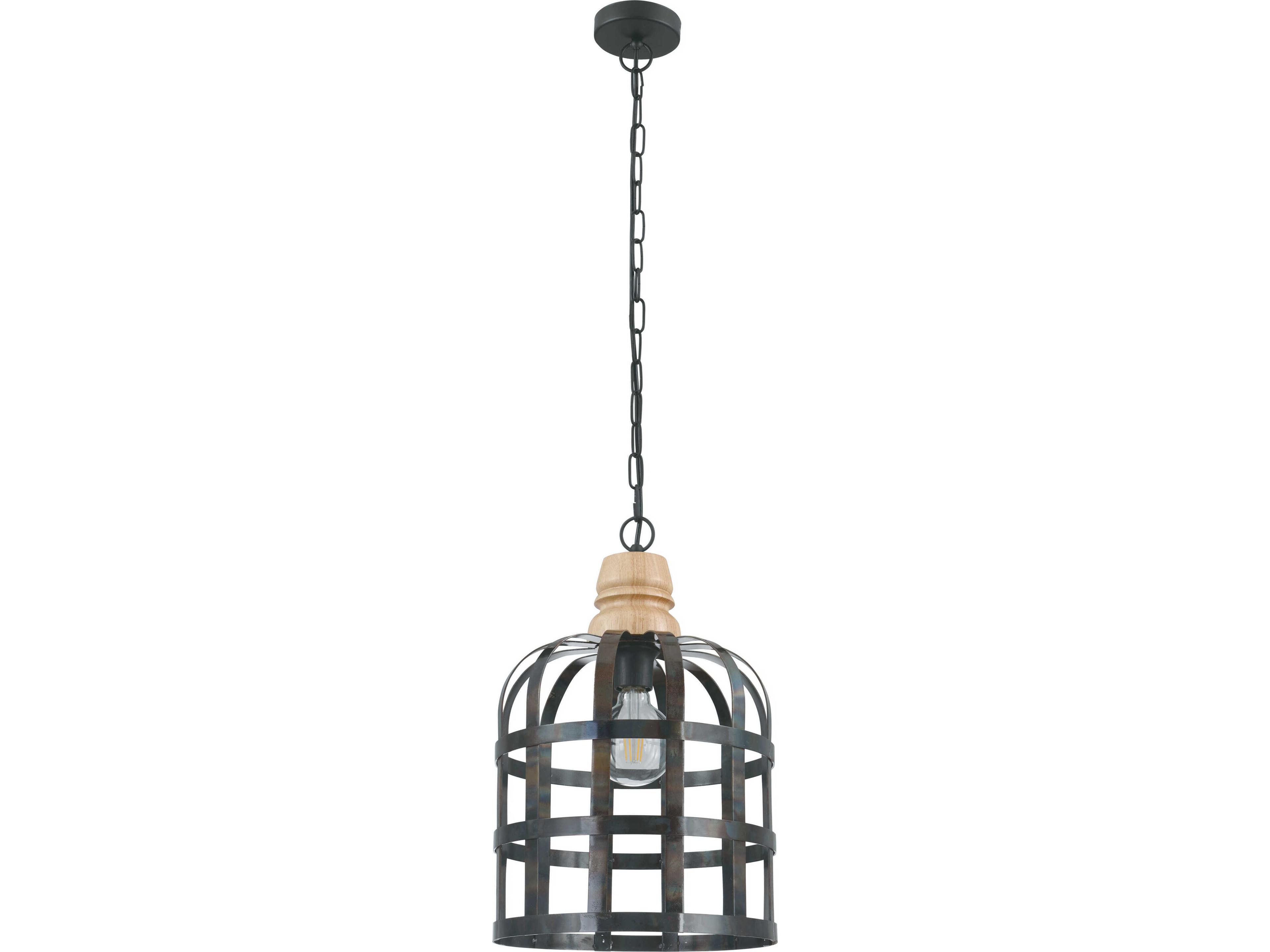 Eglo Oldcastle 1-Light Black Mini Pendant