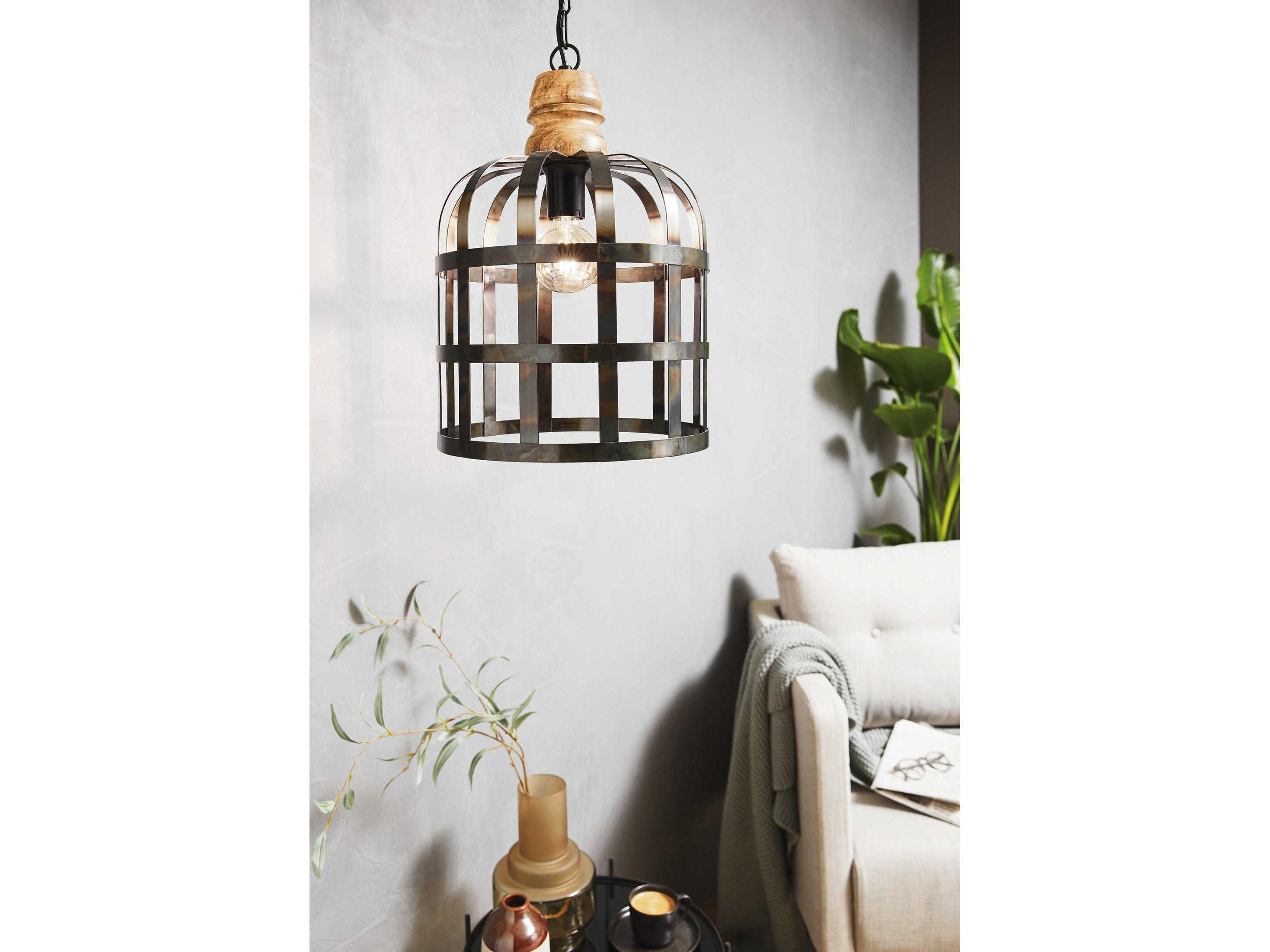 Eglo Oldcastle 1-Light Black Mini Pendant