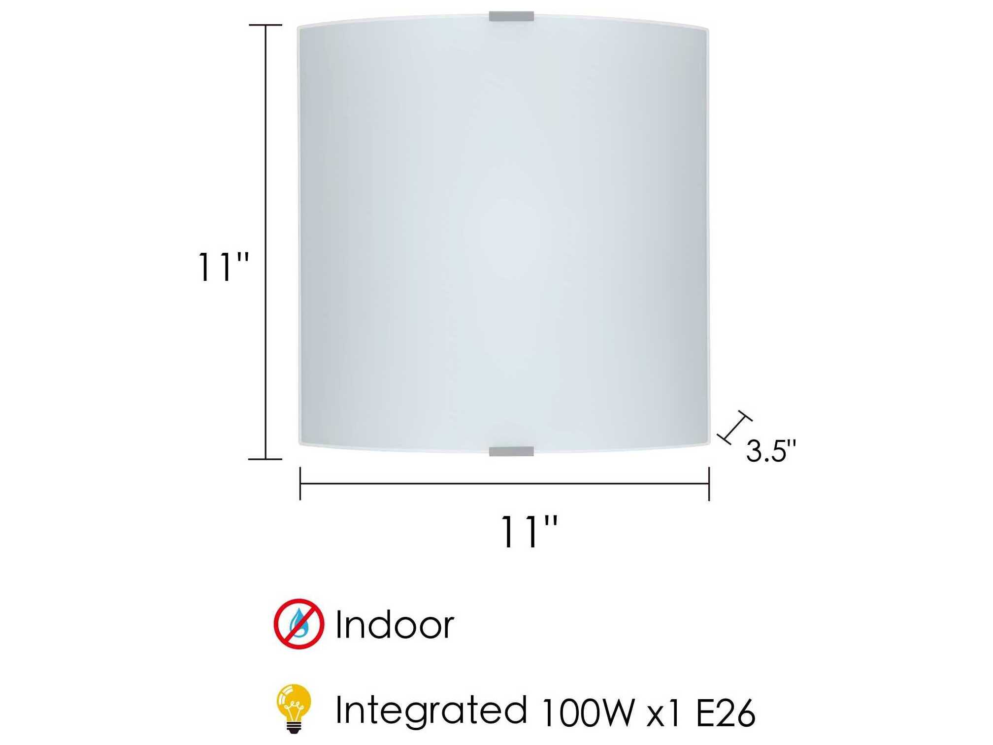 Eglo Grafik 1-Light Chrome Wall Sconce