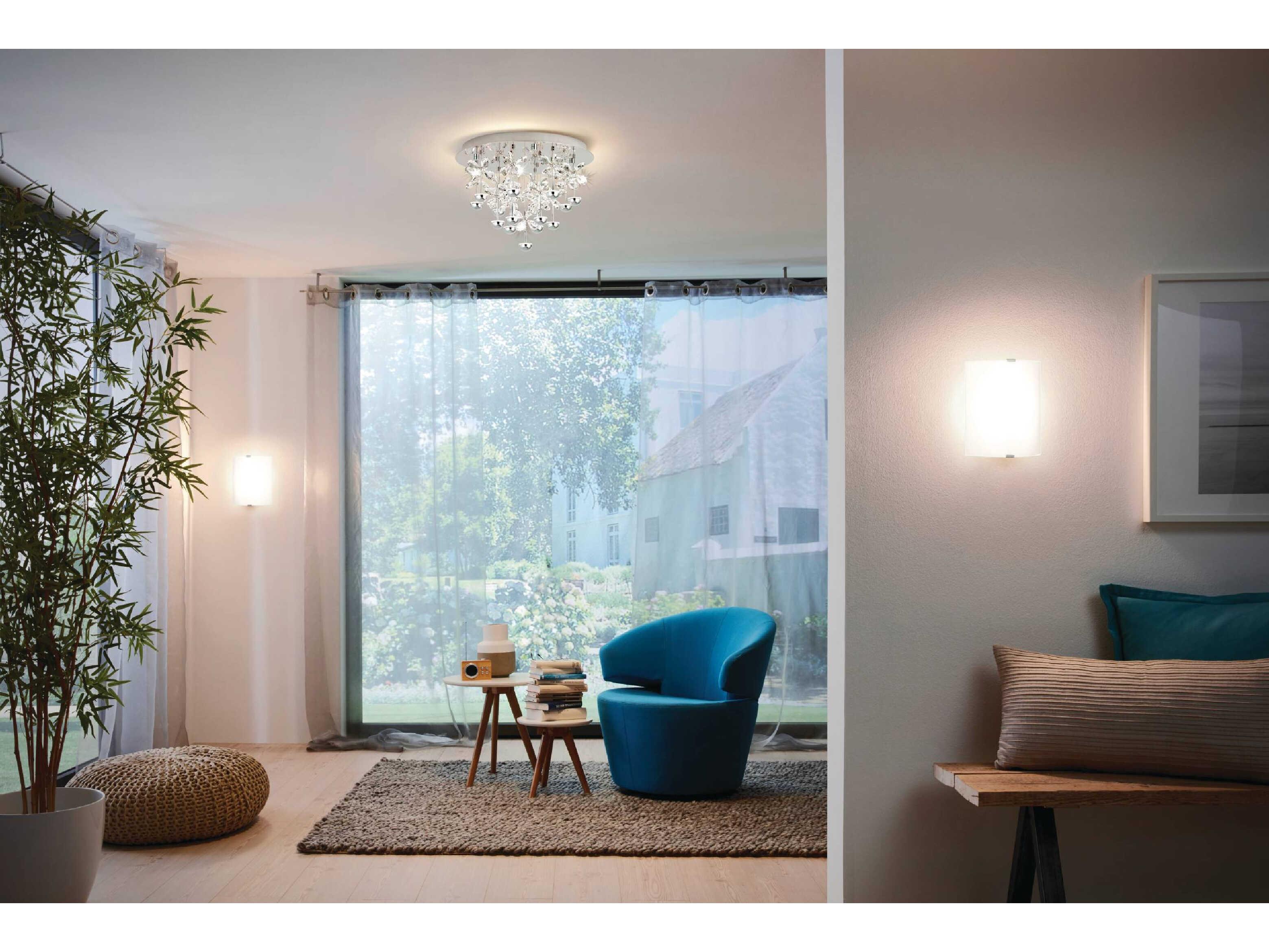 Eglo Grafik 1-Light Chrome Wall Sconce