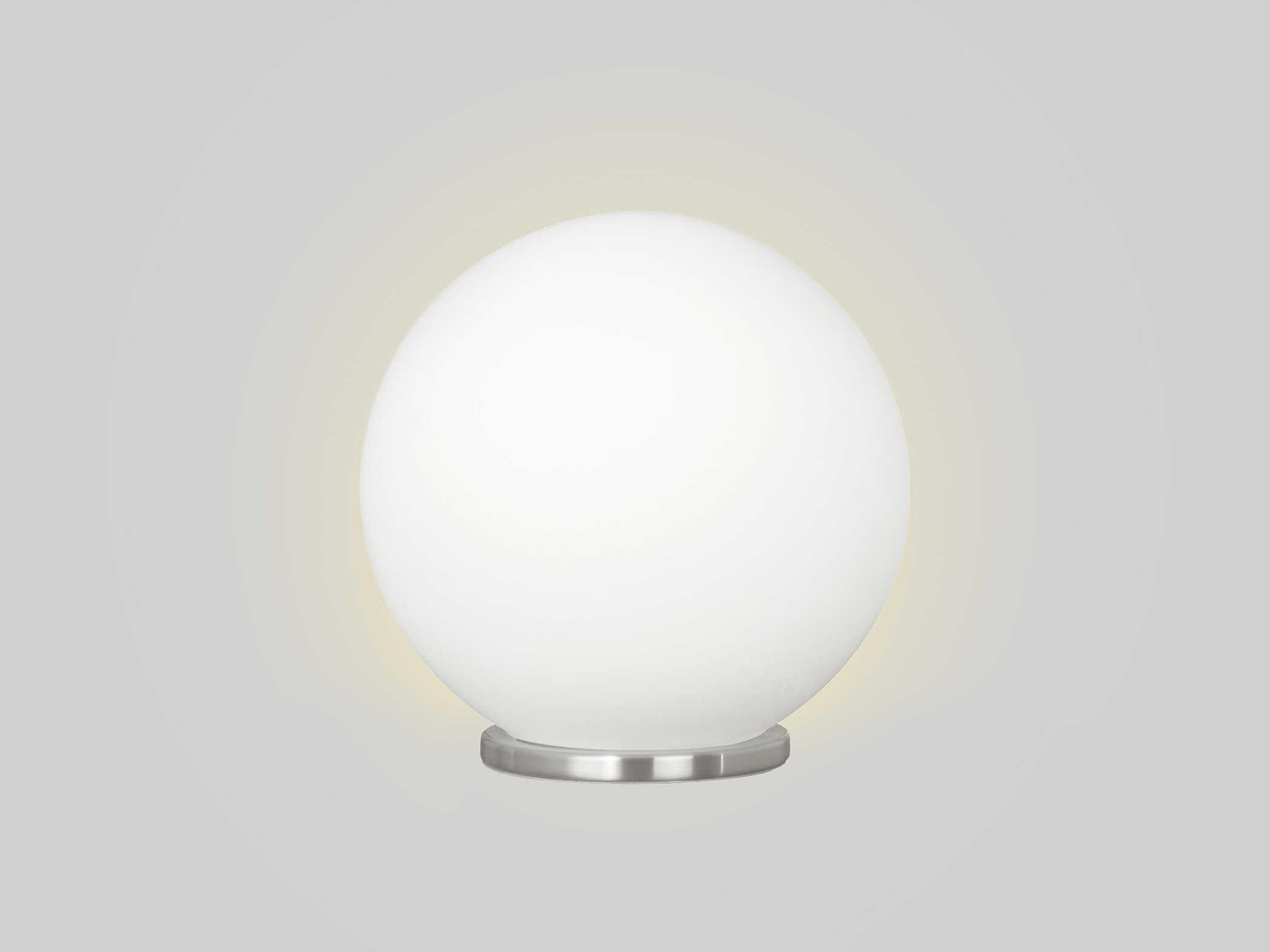 Eglo Rondo Silver Opal Frosted Glass Table Lamp