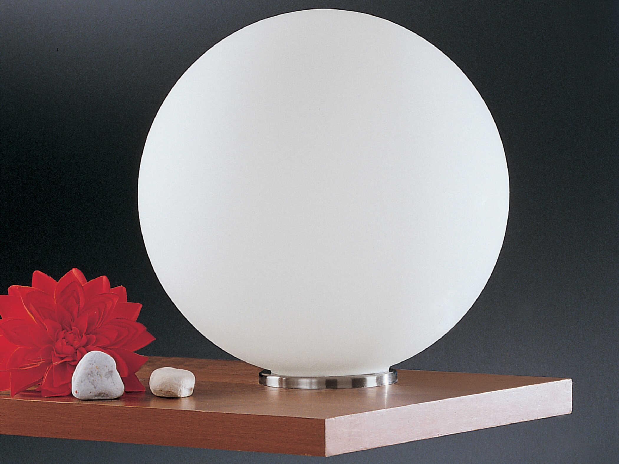 Eglo Rondo Silver Opal Frosted Glass Table Lamp