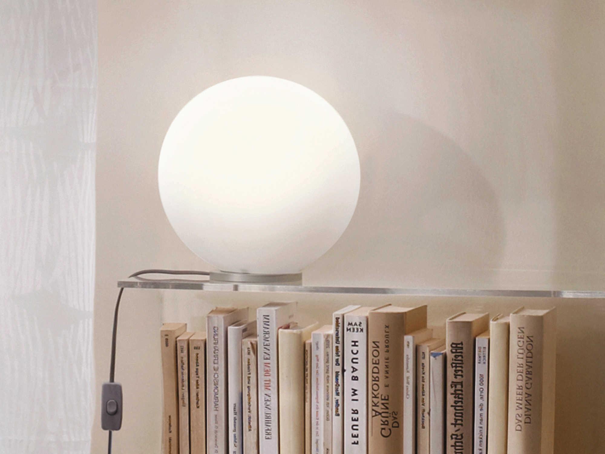 Eglo Rondo Silver Opal Frosted Glass Table Lamp