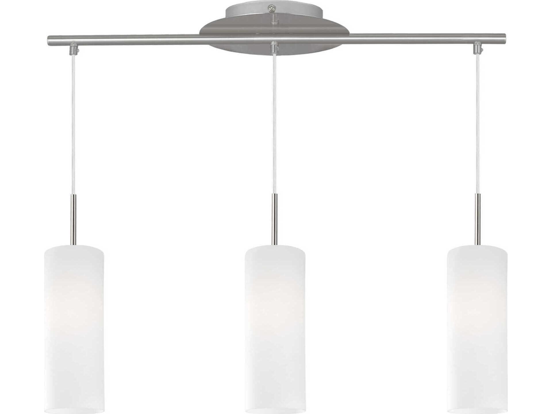 Eglo Troy 3-Light Matte Nickel Cylinder Island Pendant